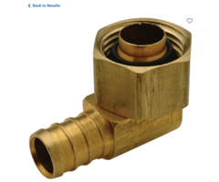 421162M \ ELBOW 1/2BR PEX  X1/2 FEM SWIVEL METAL