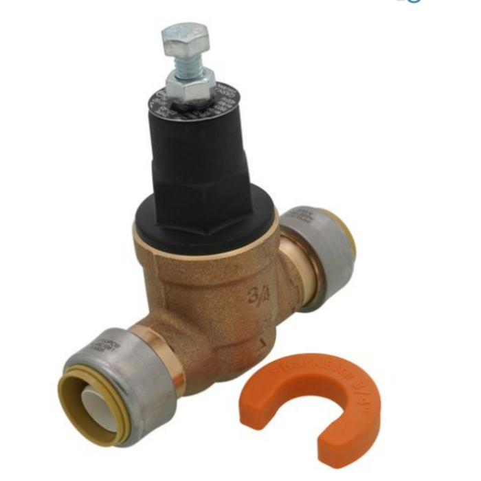Cash Acme PVA16P Water Pressure Regulator 3/4 Push Connect