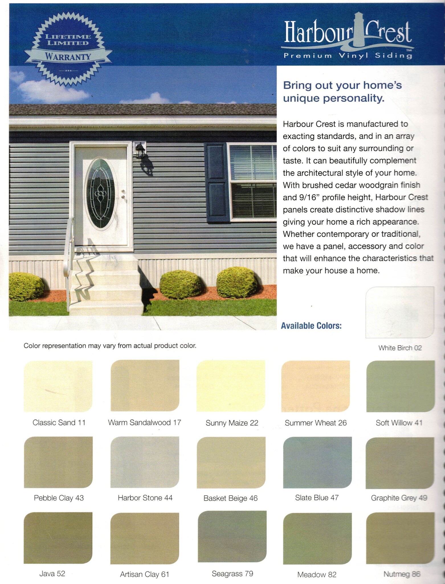 Harbour Crest Vinyl Siding Prem color