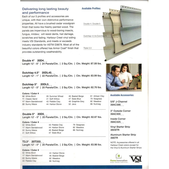 Harbour Crest Vinyl Siding Prem color
