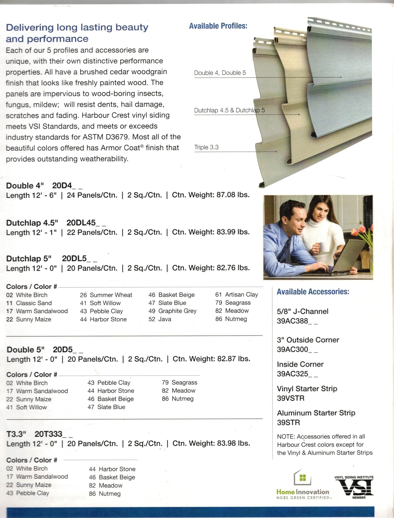 Harbour Crest Vinyl Siding Prem color