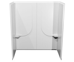 Watershed WALL60W \ SURROUND 2pc FIBERGLASS 60 x 42 x69.5 WH