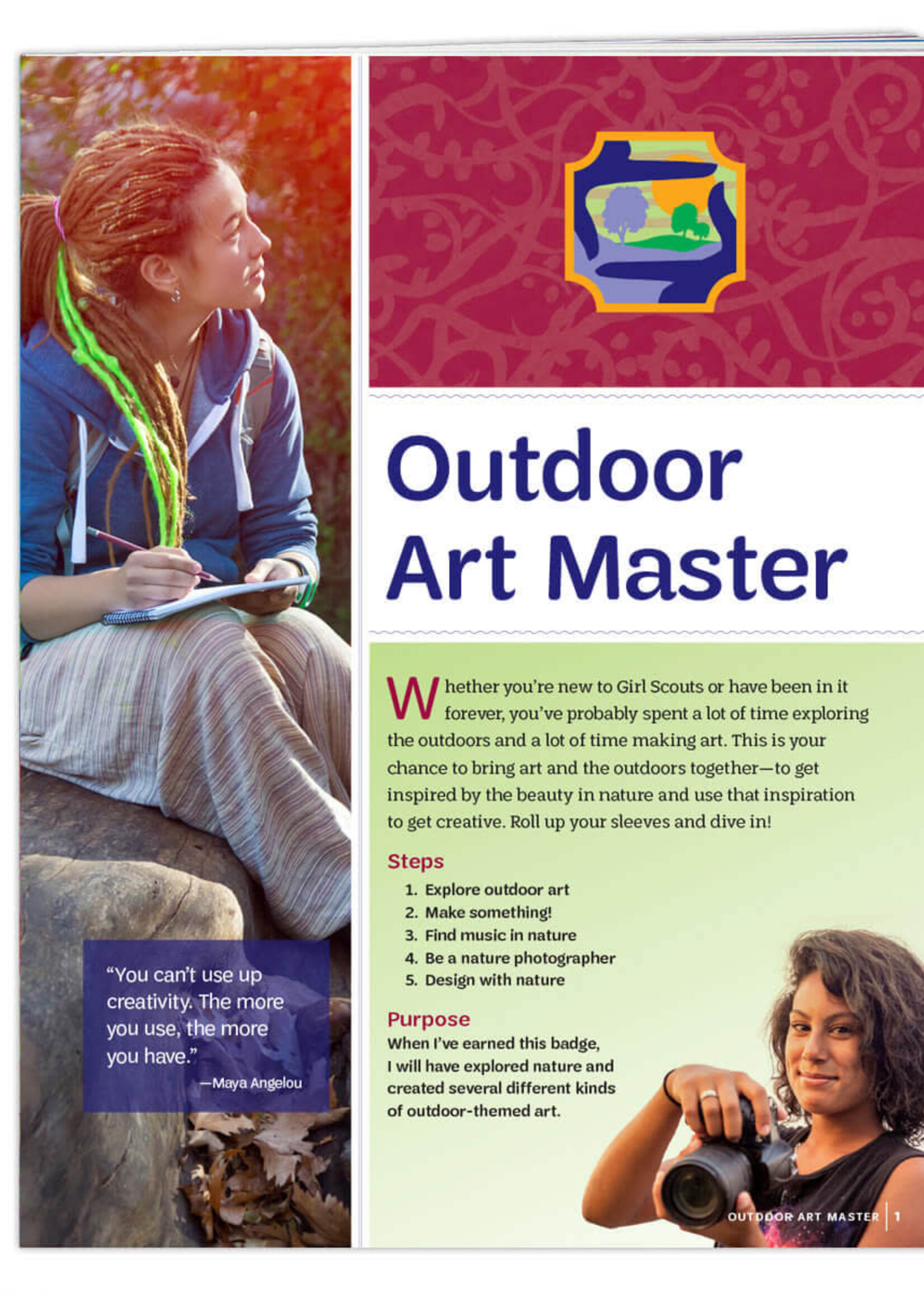 Ambassador Outdoor Art Master Badge Requirements
