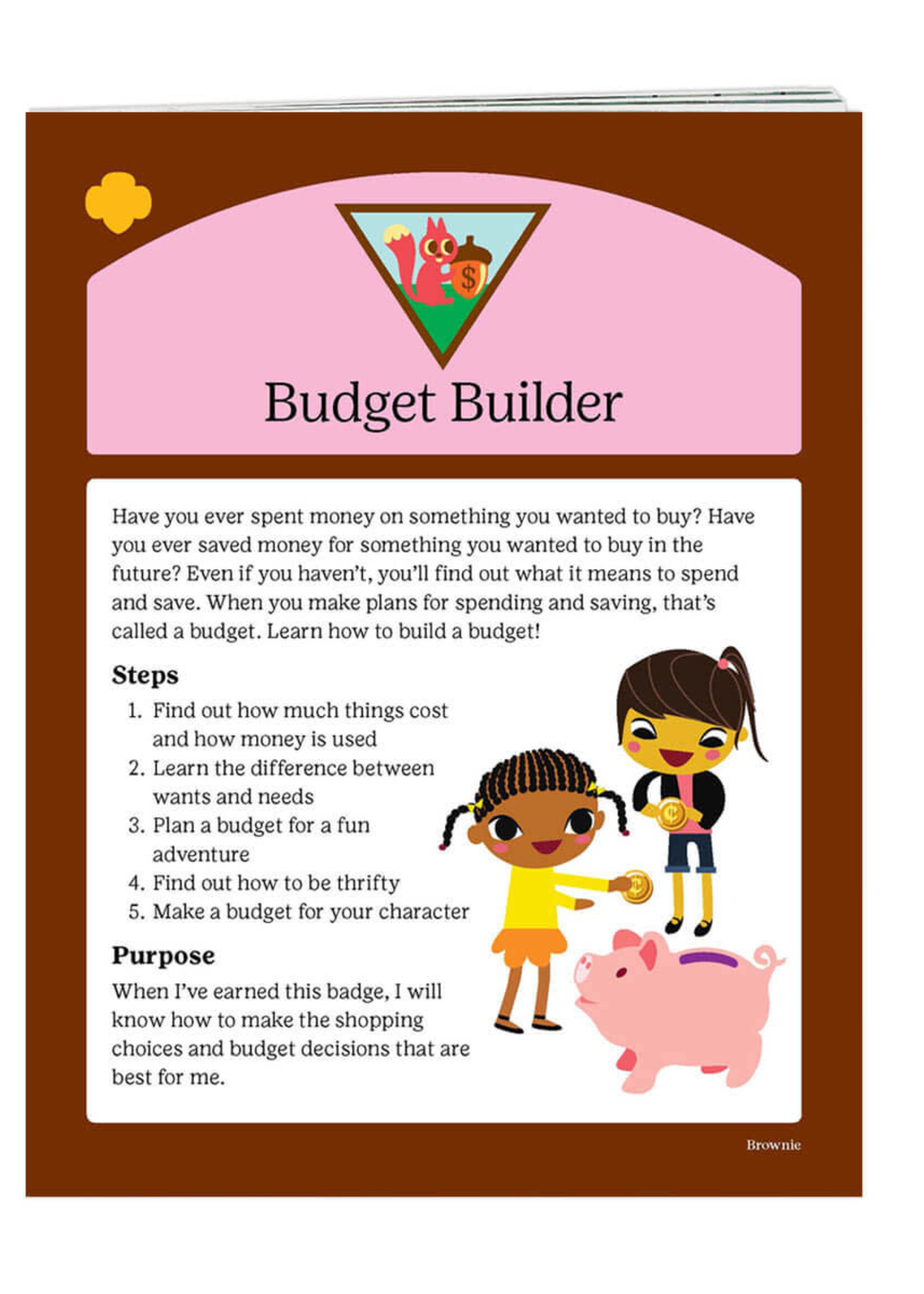 Brownie Budget Builder Badge Requirements