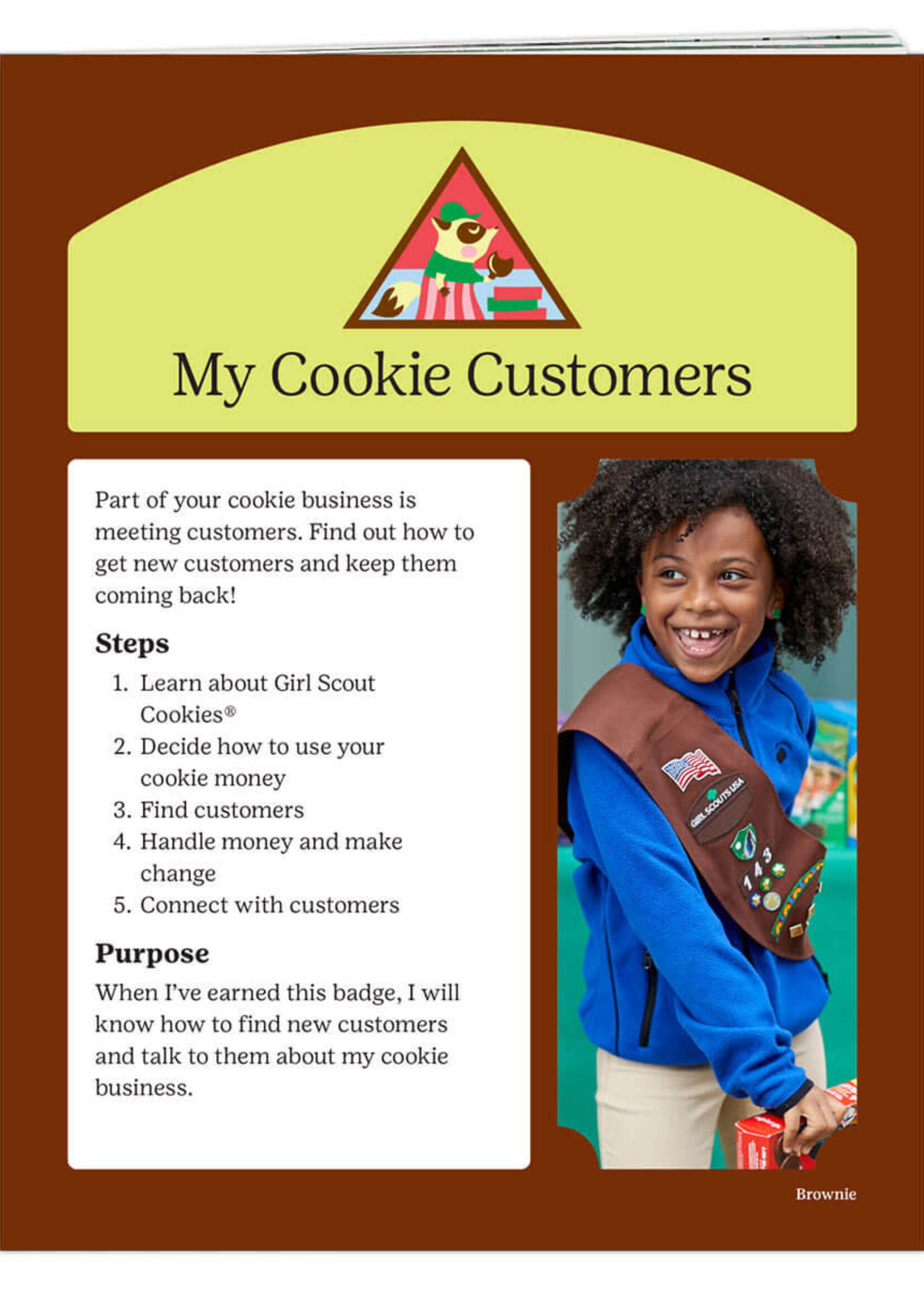 Brownie My Cookie Customers Badge Requirements