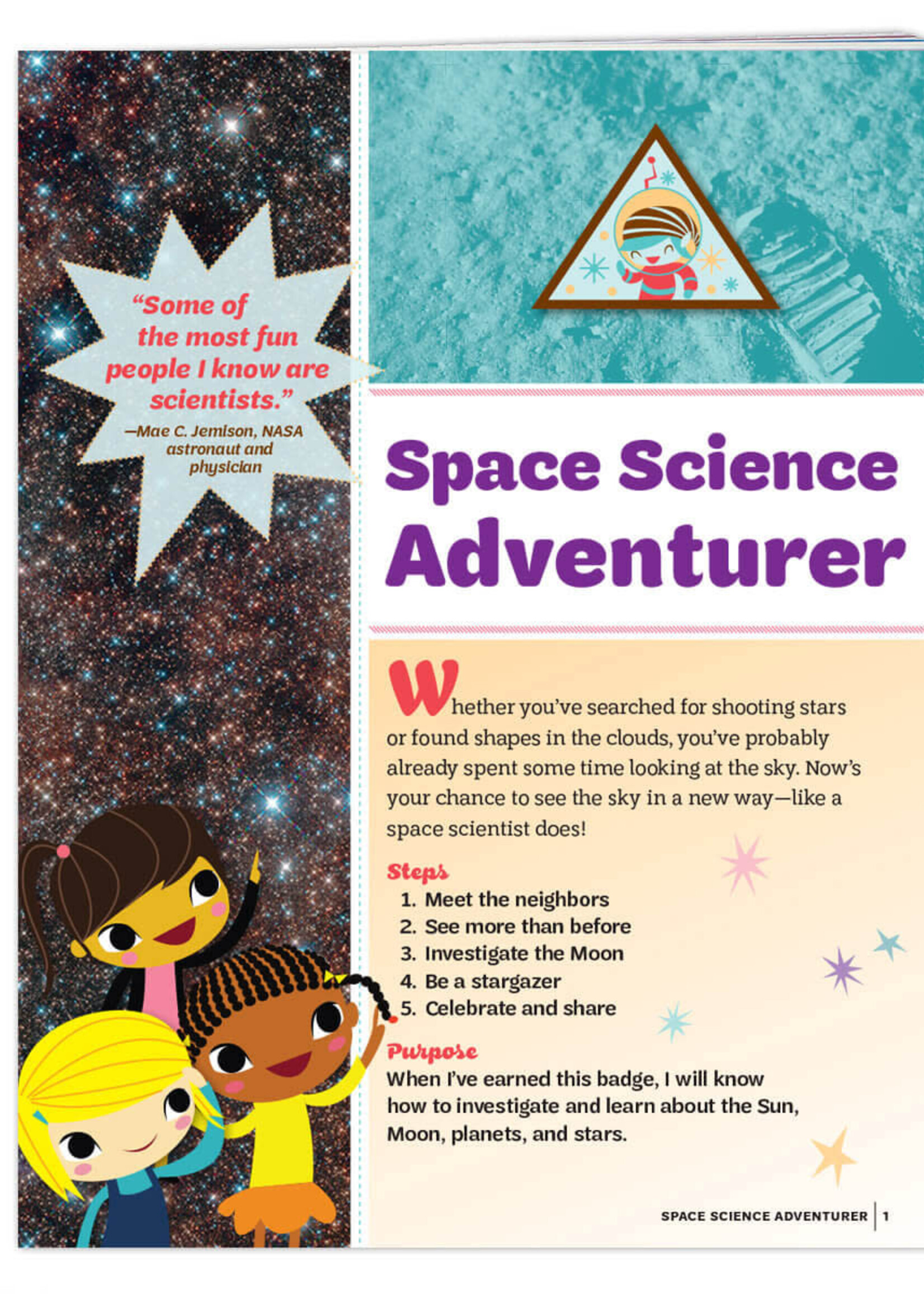 Brownie Space Science Adventurer Badge Requirements