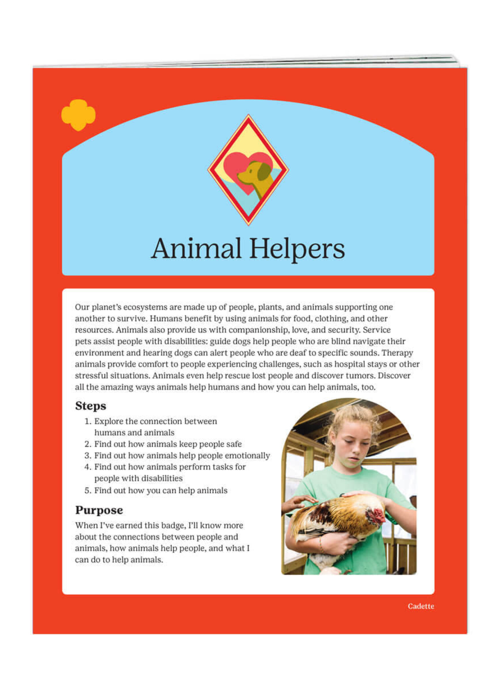 Cadette Animal Helpers Badge Requirements