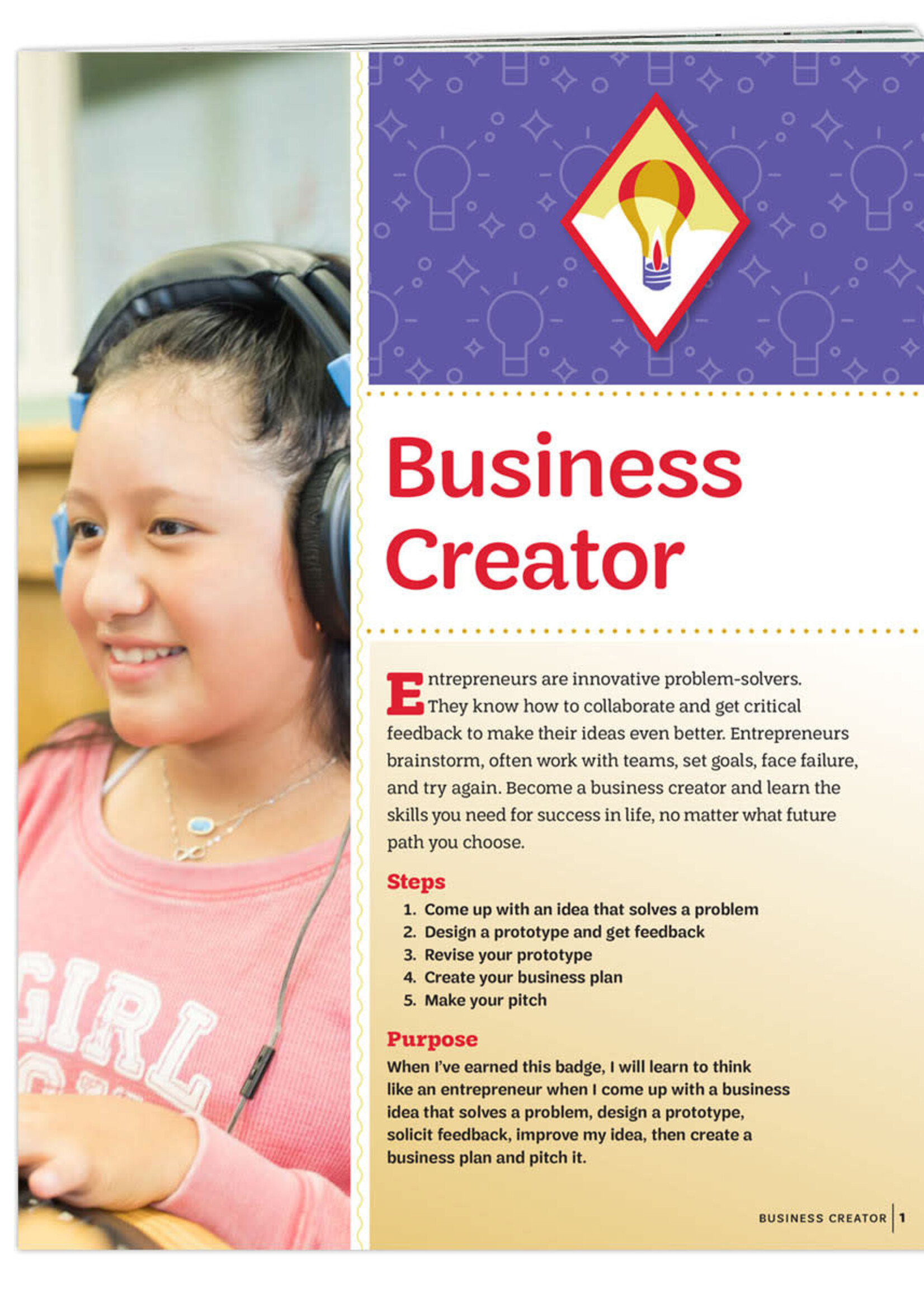 Cadette Business Creator Badge Requirements