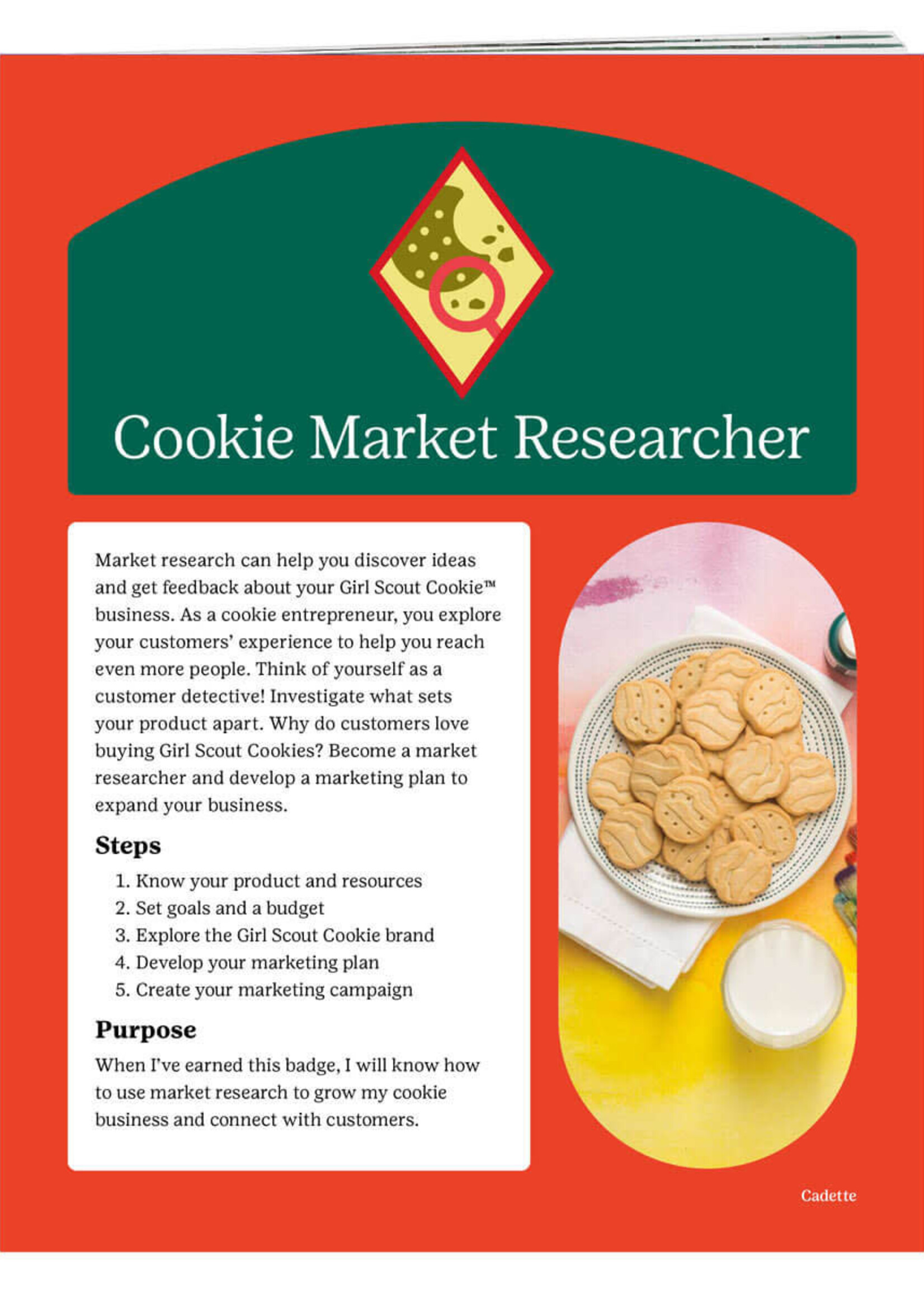 Cadette Cookie Market Researcher Badge Requirements