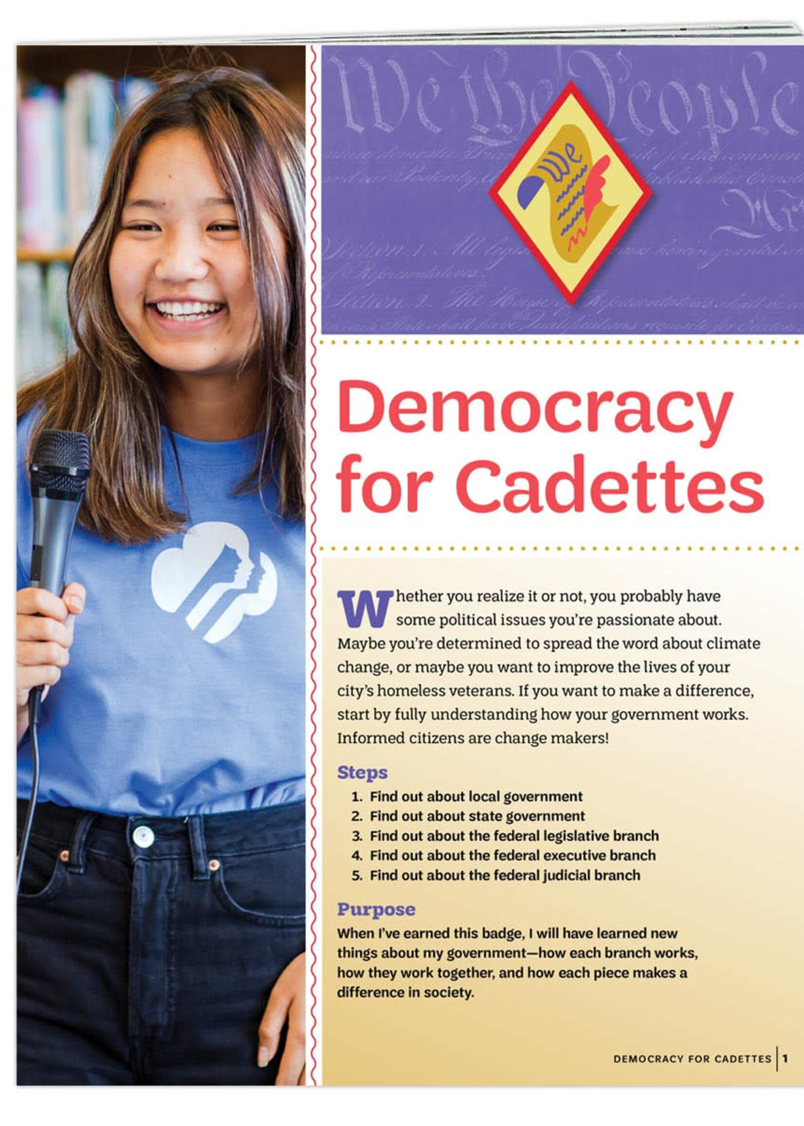 Cadette Democracy Badge Requirements