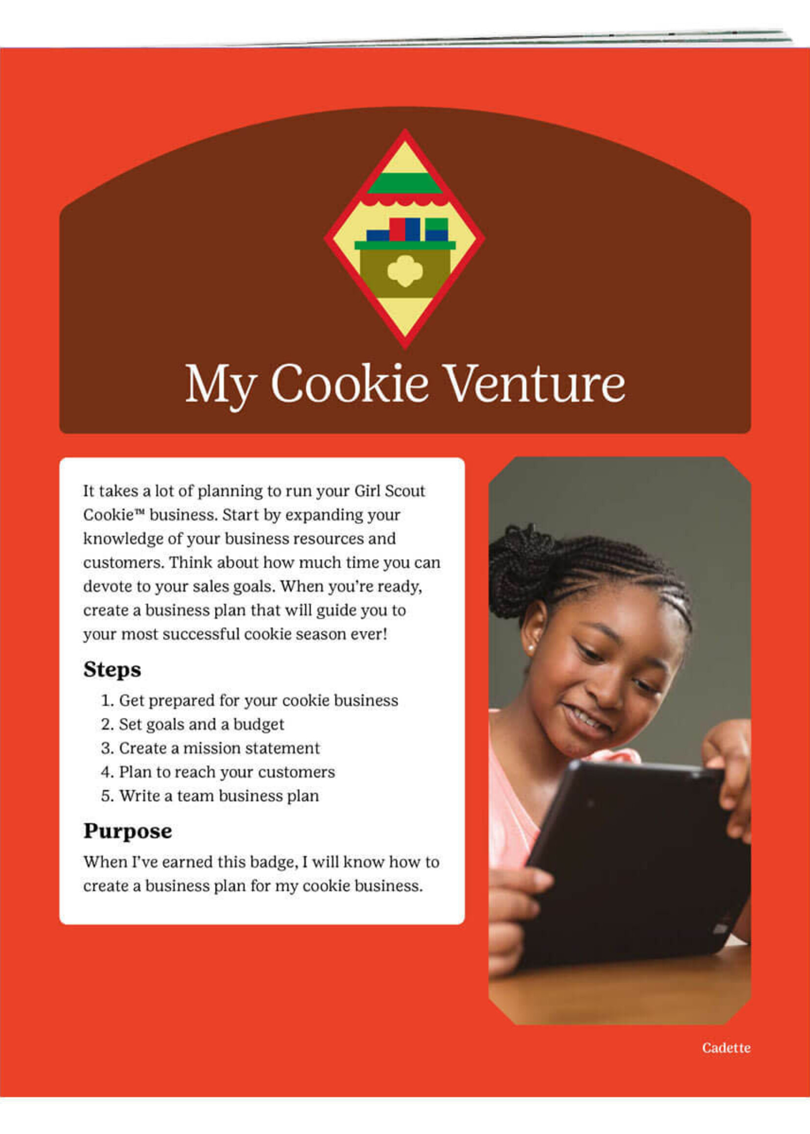 Cadette My Cookie Venture Badge Requirements
