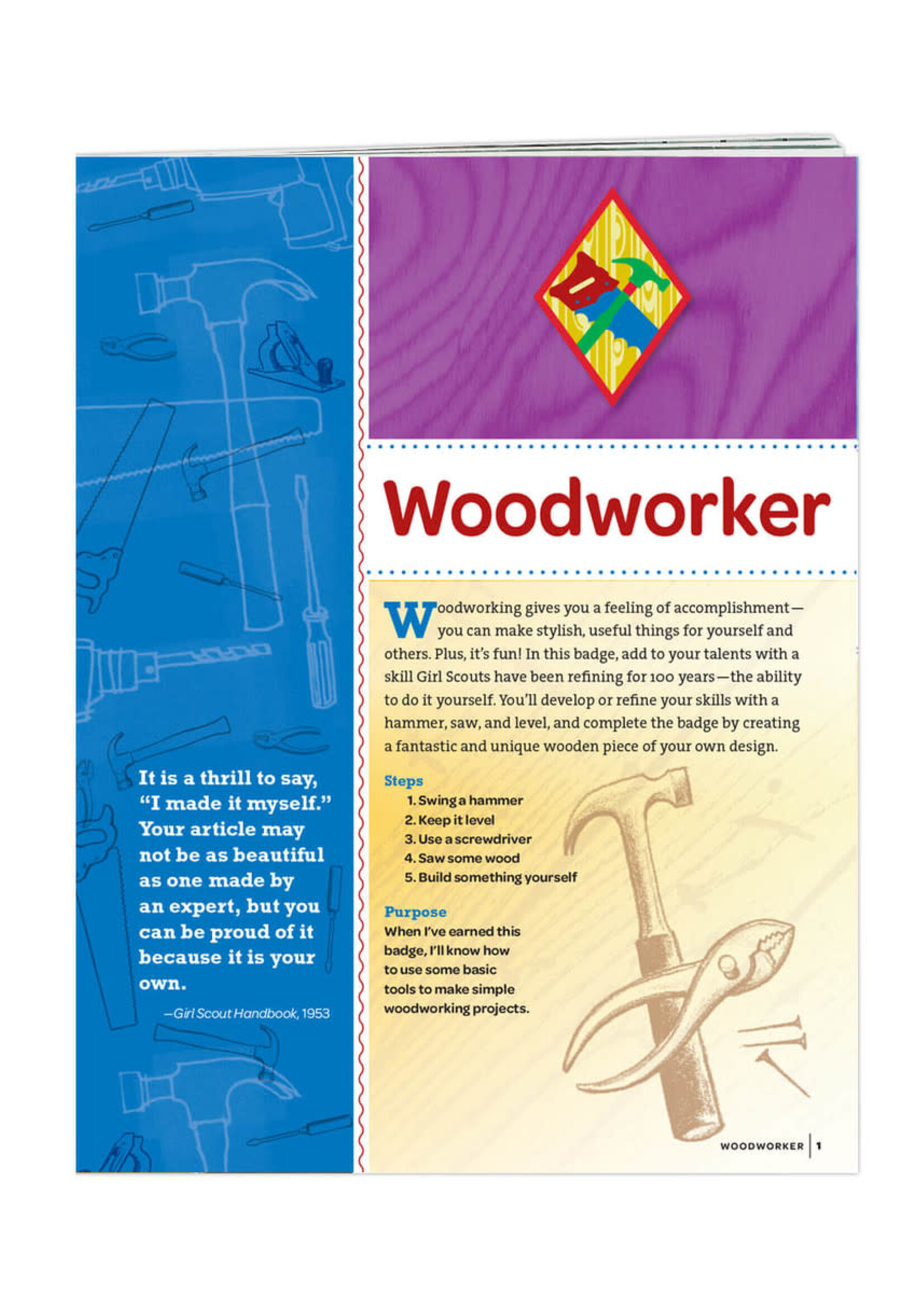Cadette Woodworker Badge Requirements