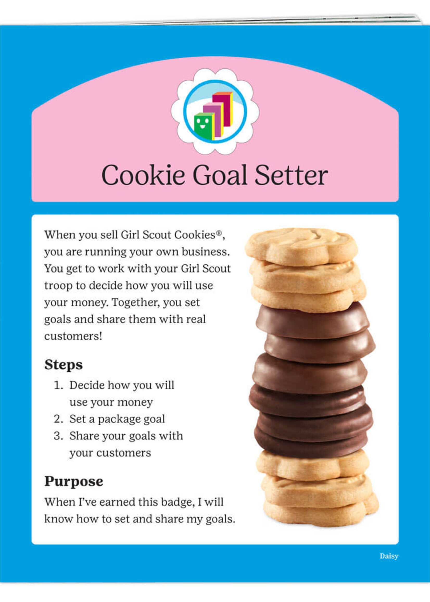 Daisy Cookie Goal Setter Badge Requirements