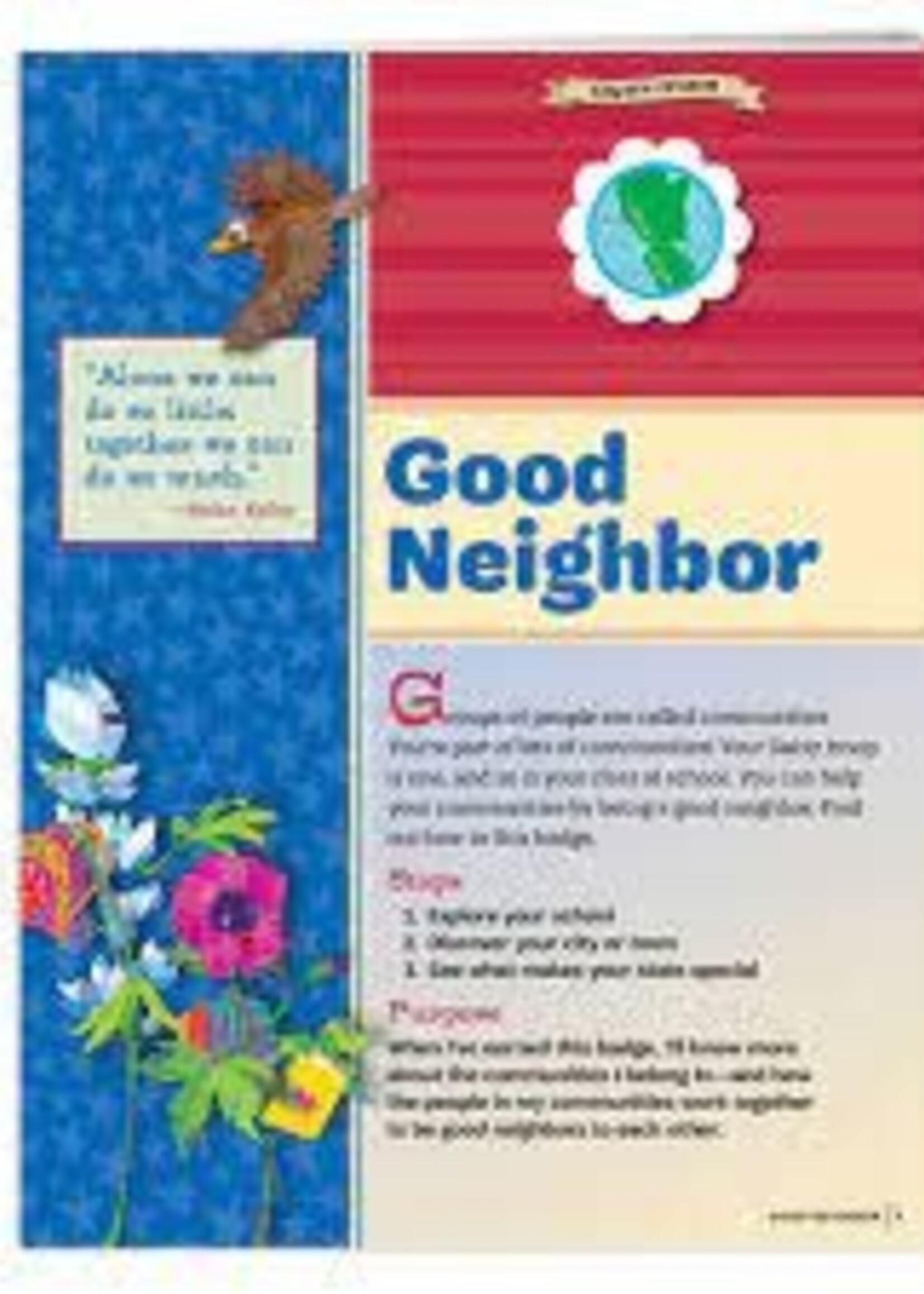 Daisy Good Neighbor Badge Requirements