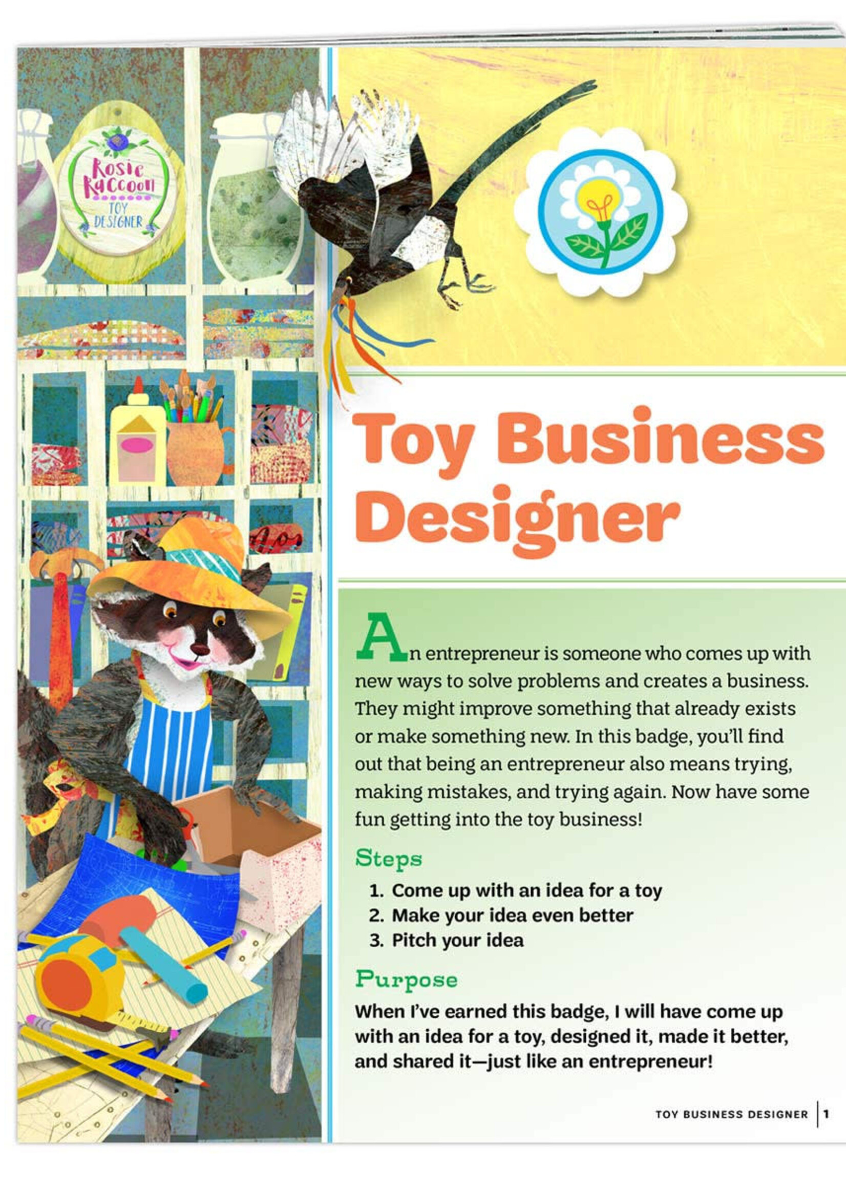 Daisy Toy Business Designer Badge Requirements