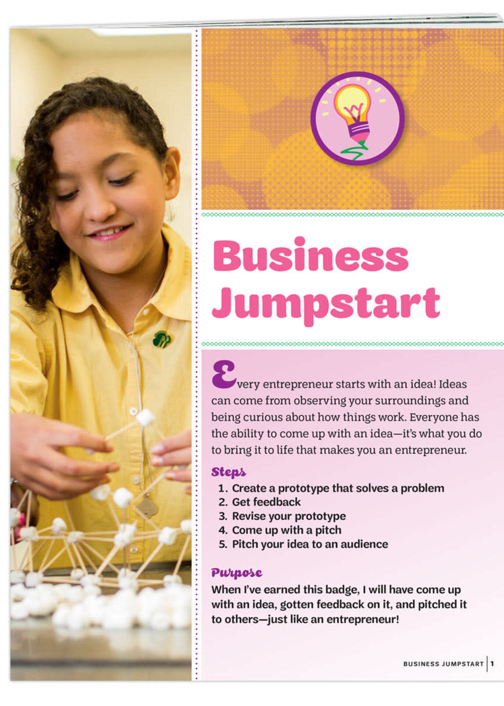 Junior Business Jumpstart Badge Requirements