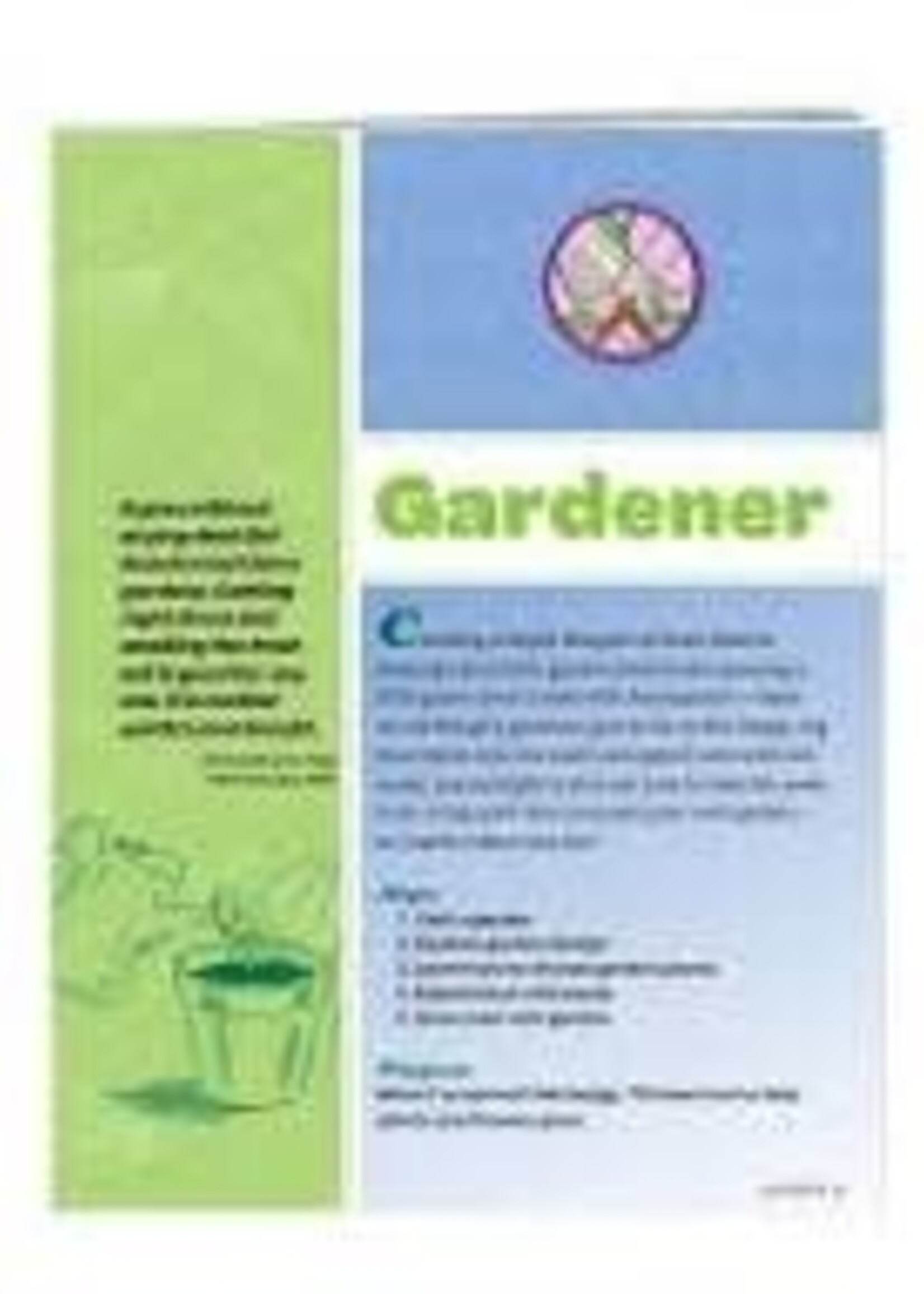 Junior Gardener Badge Requirements