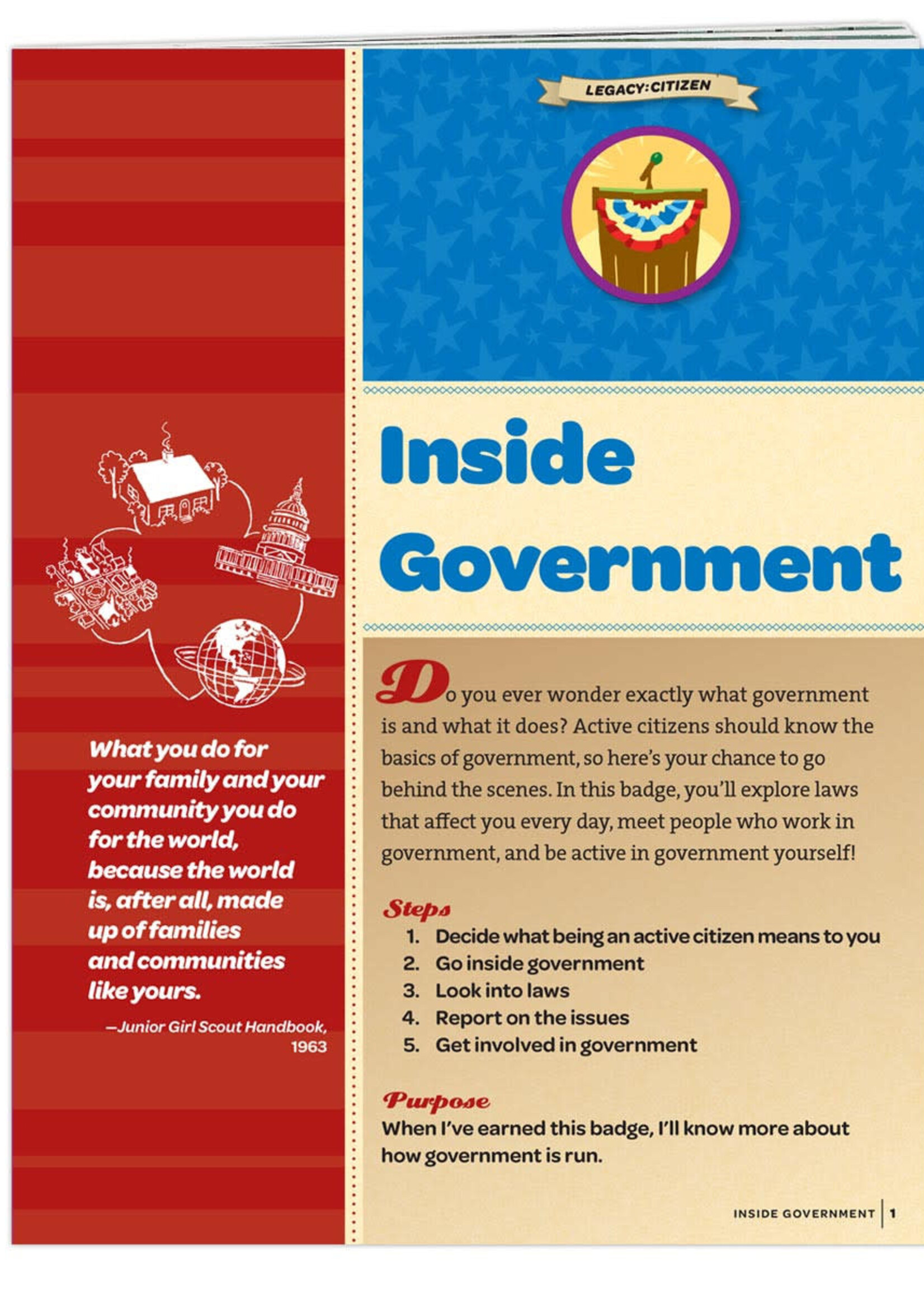 Junior Inside Government Badge Requirements