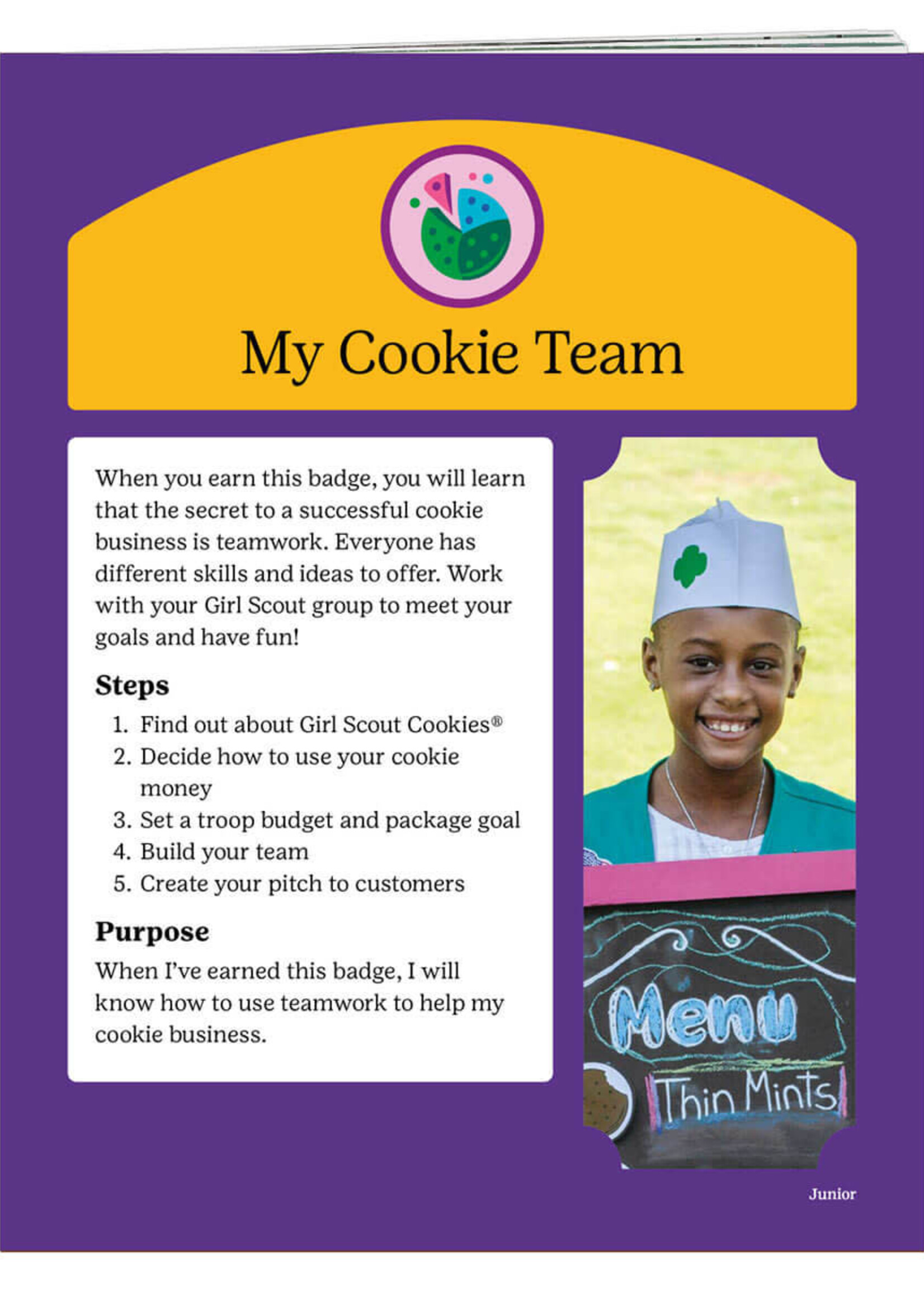 Junior My Cookie Team Badge Requirements