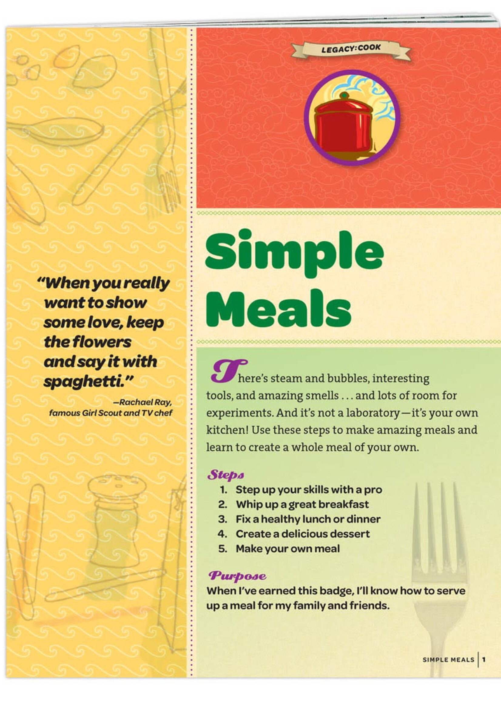Junior Simple Meals Badge Requirements