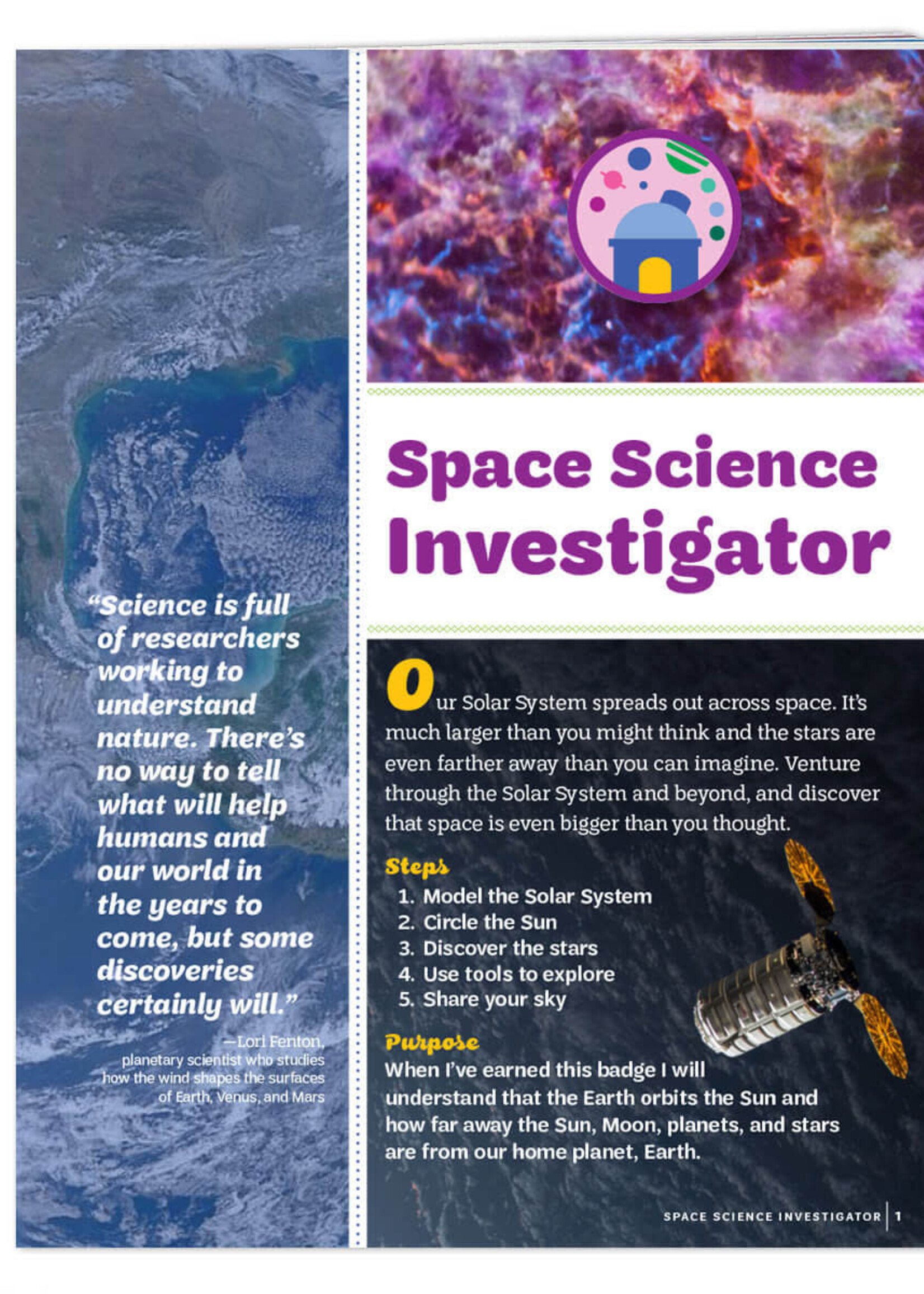 Junior Space Science Badge Requirements