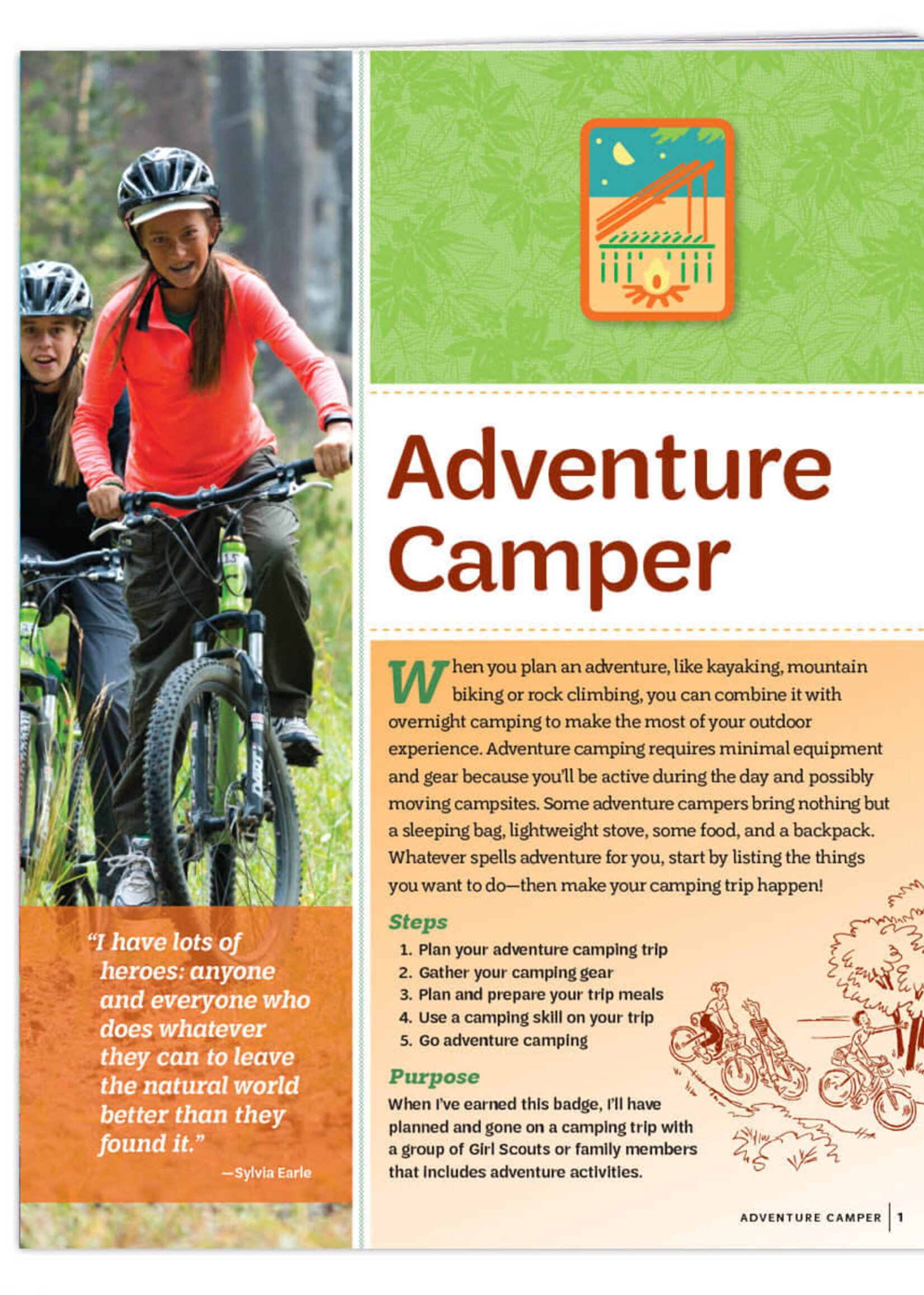 Senior Adventure Camper Badge Requirements