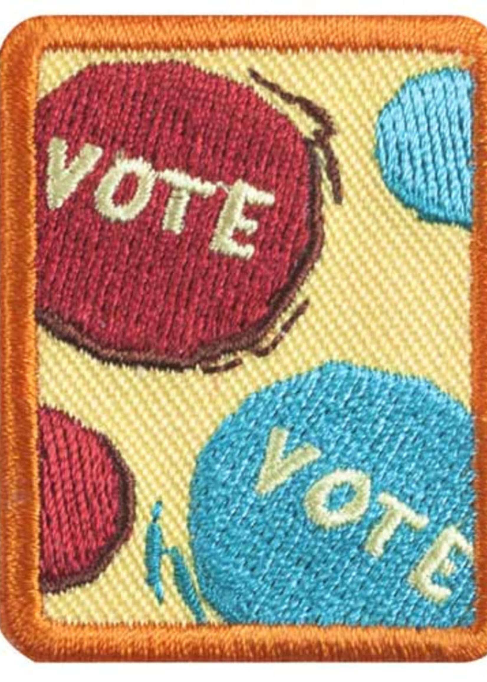 Senior Behind the Ballot Badge