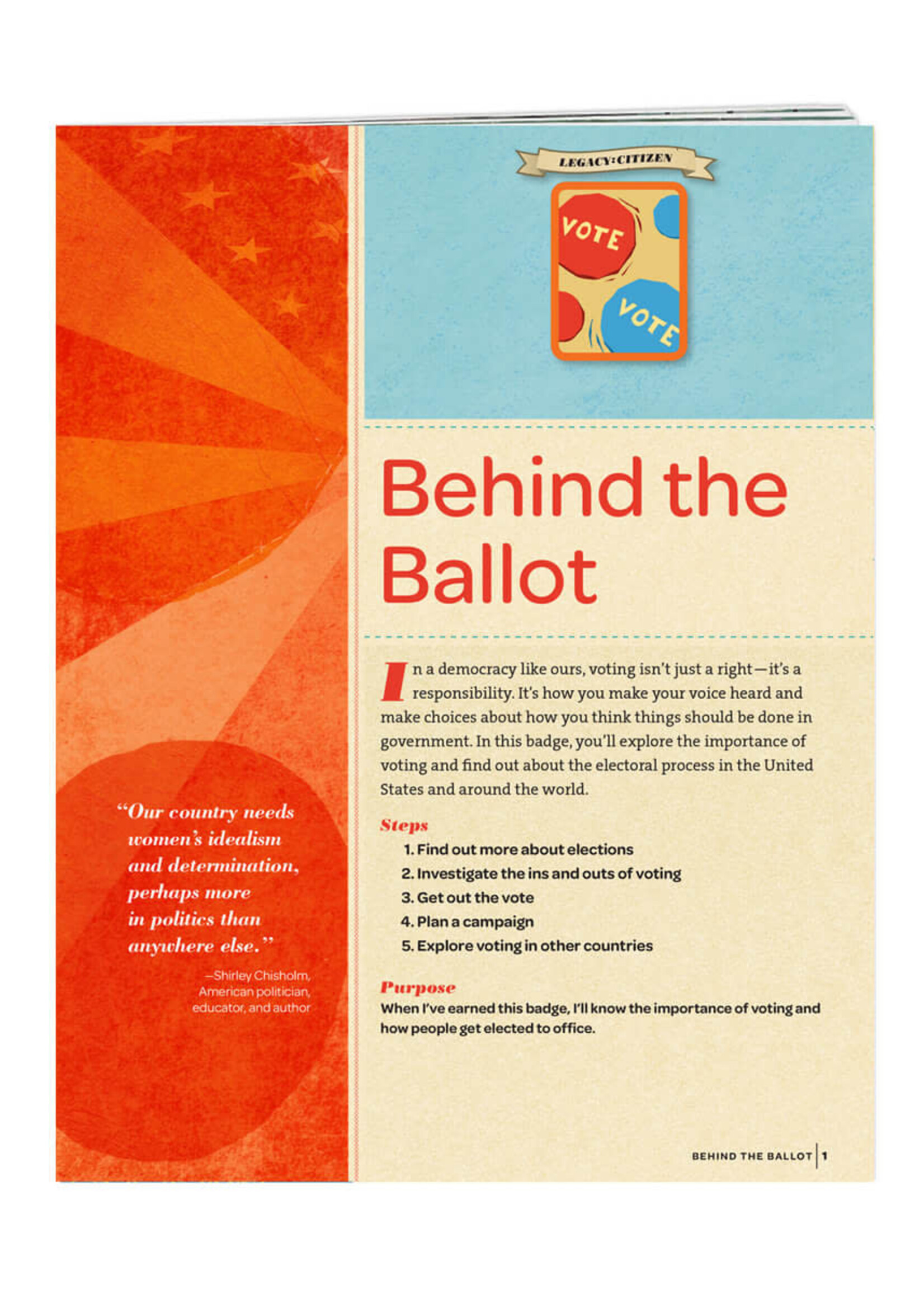 Senior Behind The Ballot Badge Requirements