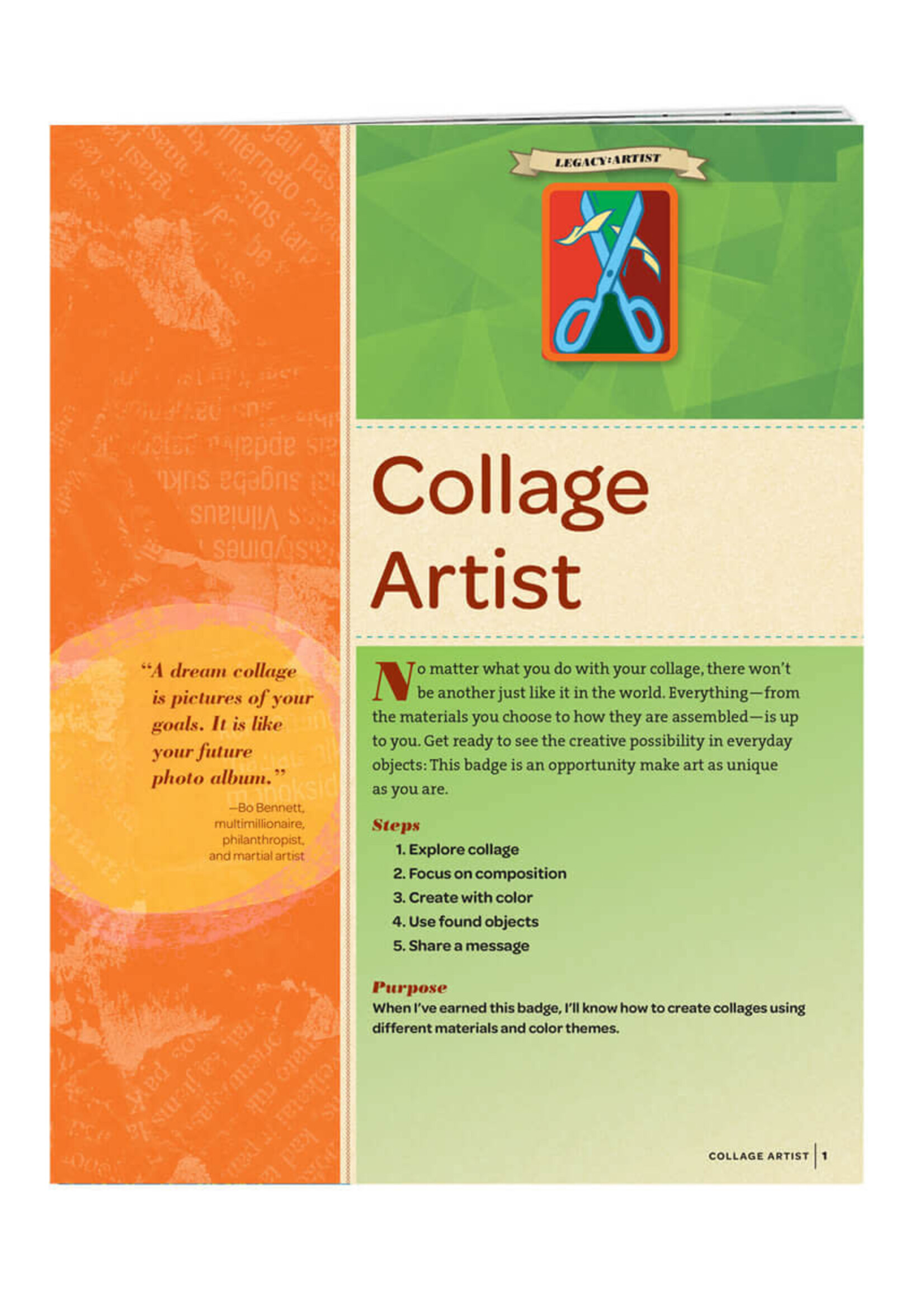 Senior Collage Artist Badge Requirements