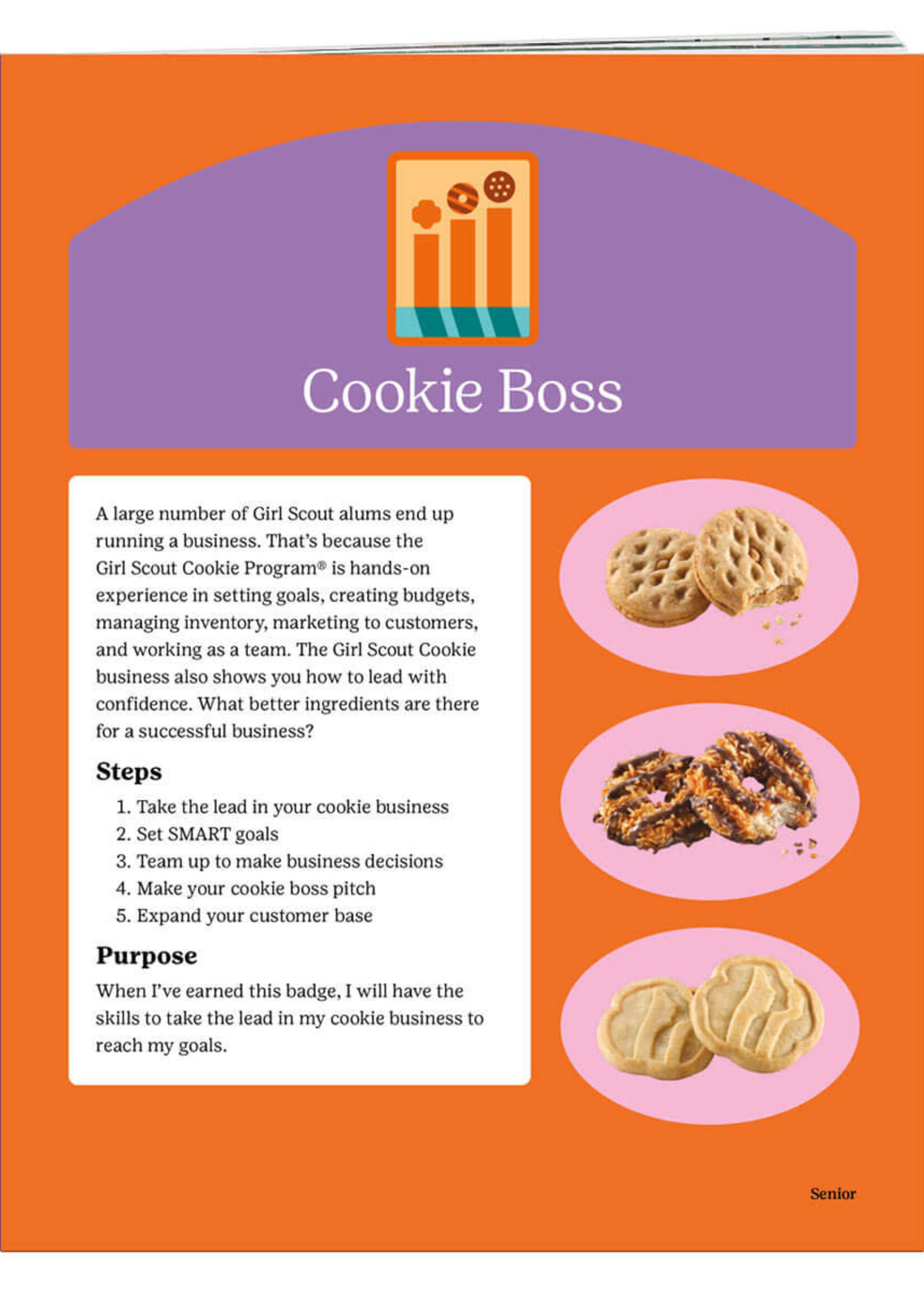 Senior Cookie Boss Badge Requirements
