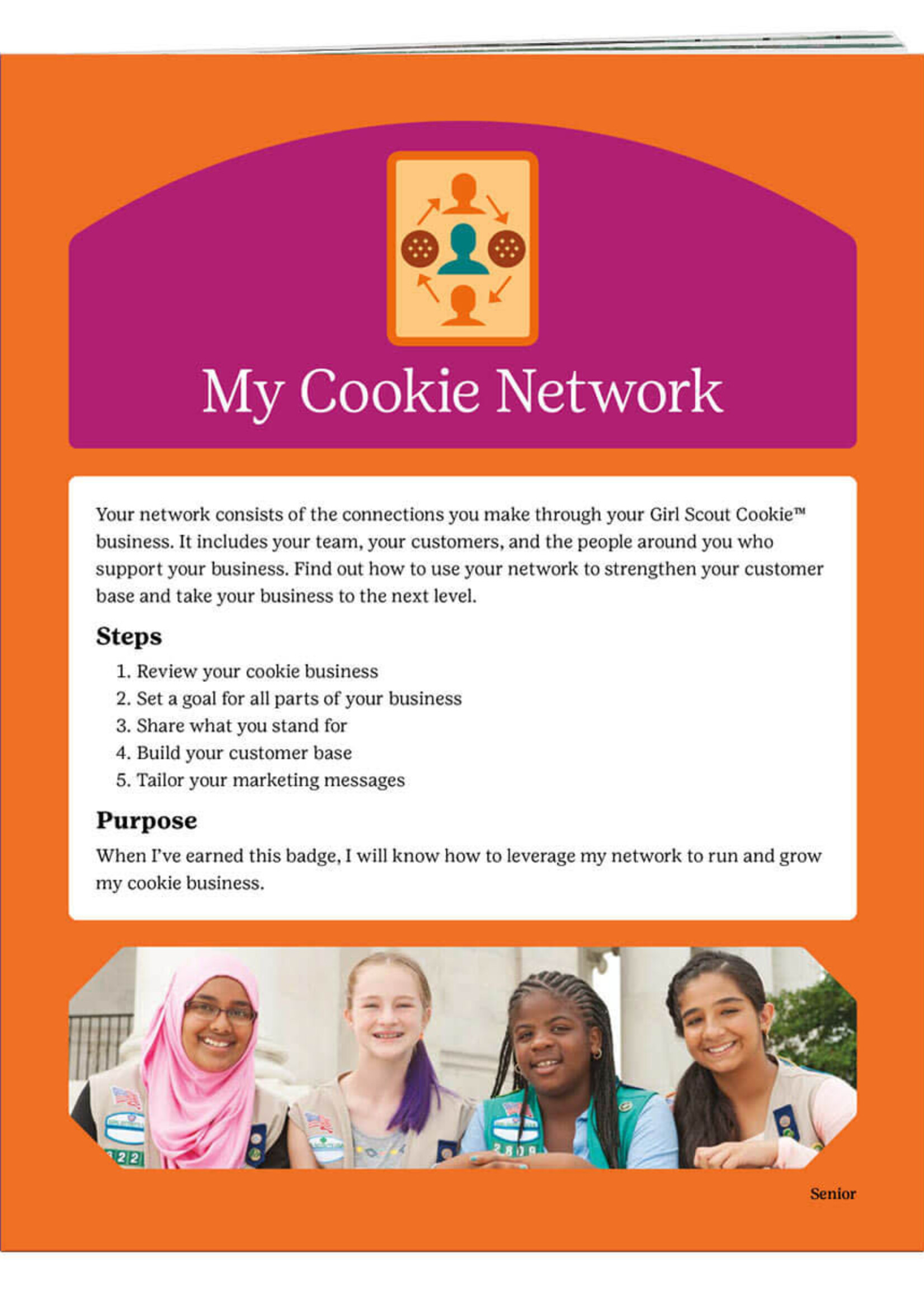 Senior My Cookie Network Badge Requirements