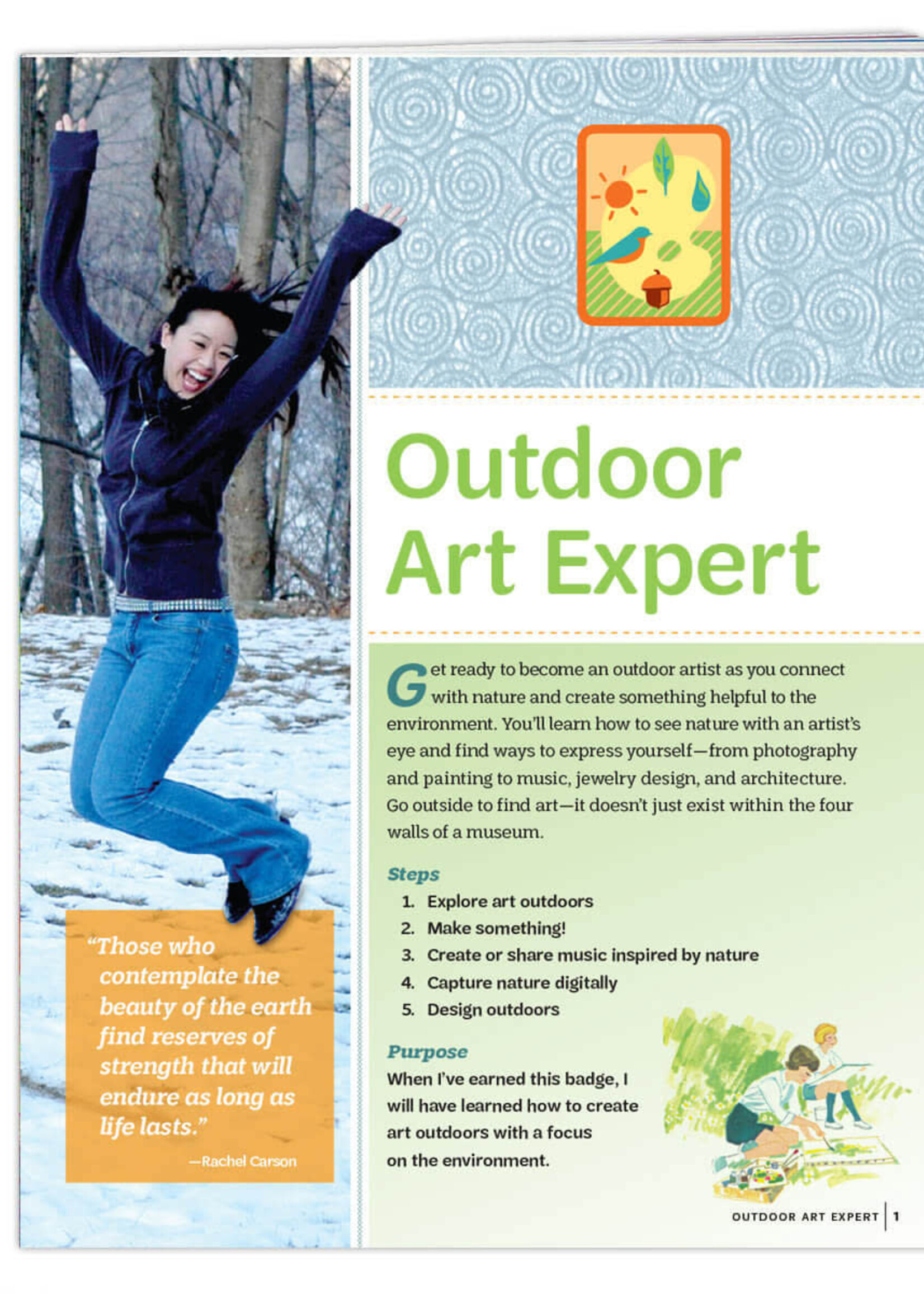 Senior Outdoor Art  Expert Badge Requirements