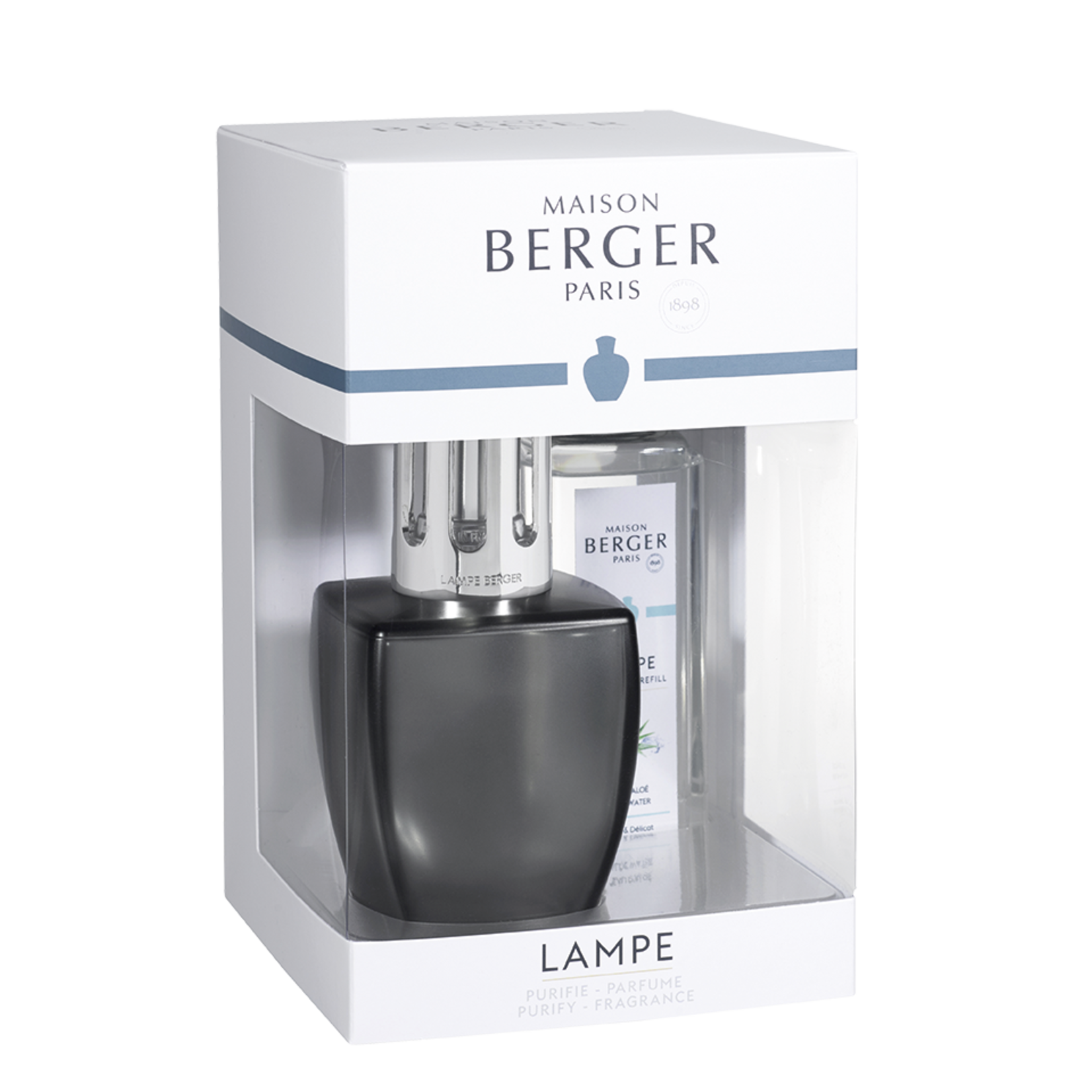 MAISON BERGER Ensemble "June gris satin" + "Eau d'aloès" 250mL