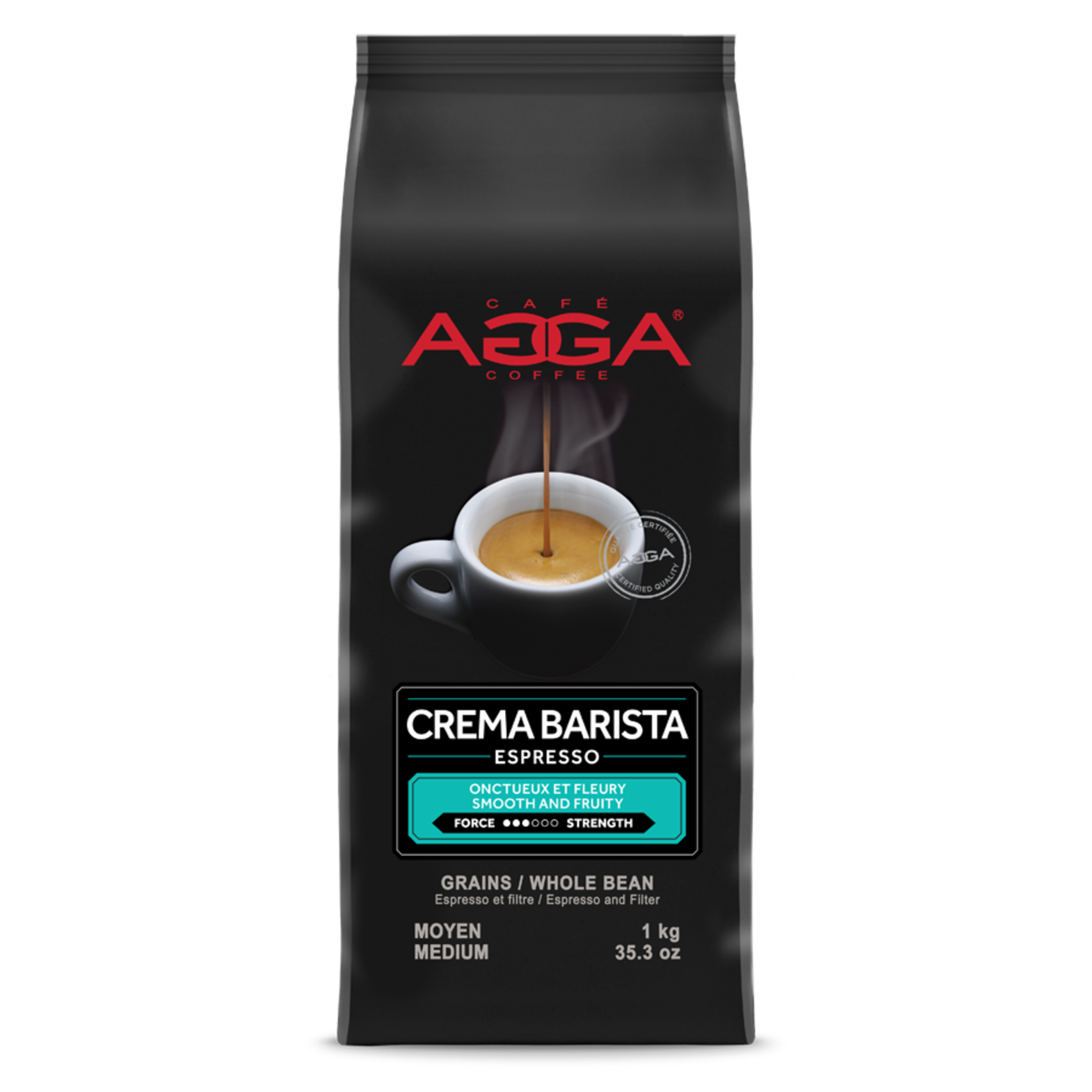 AGGA Café Crema Barista en grains 1kg