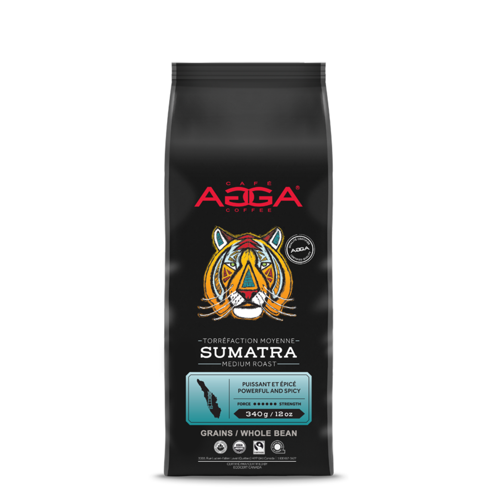 AGGA Café Sumatra Bio en grains 340g