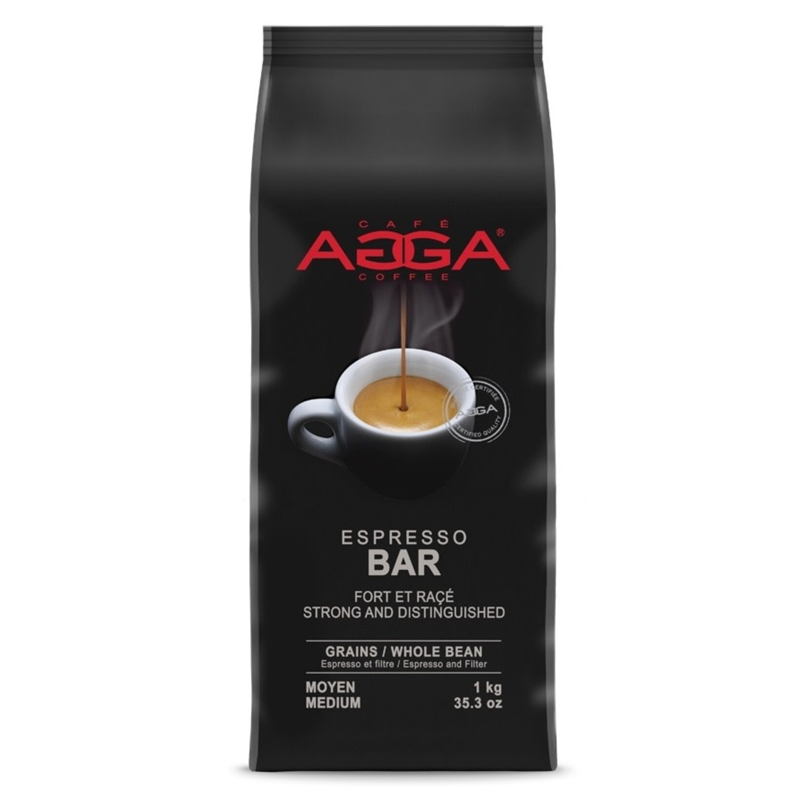 AGGA Café Bar AA en grains 1kg