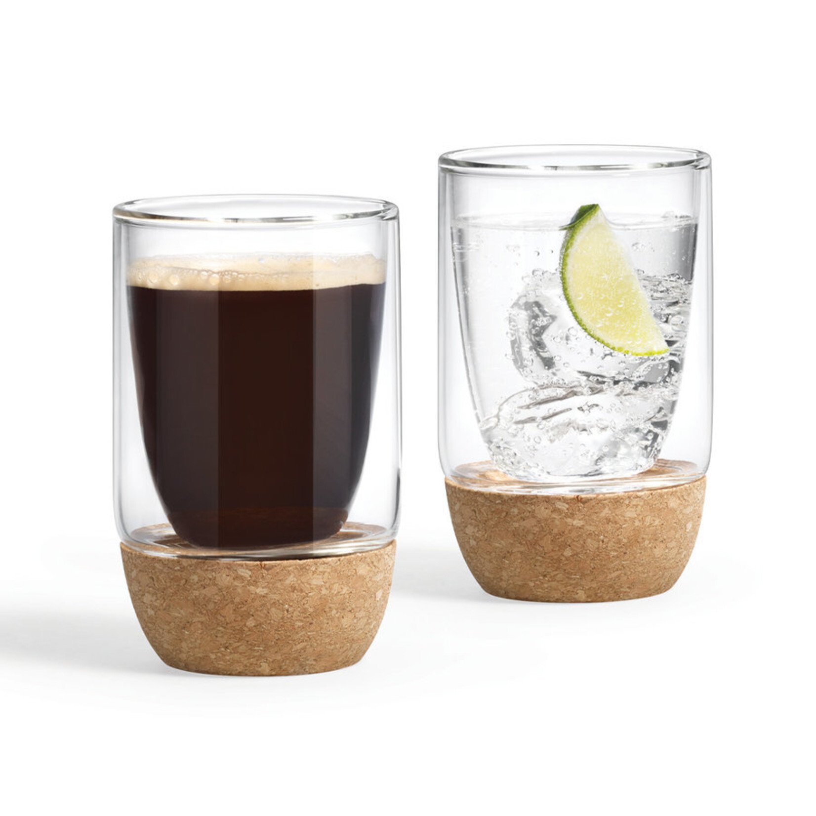 RICARDO Tasses à double paroi et base en liège 300mL (ensemble de 2)