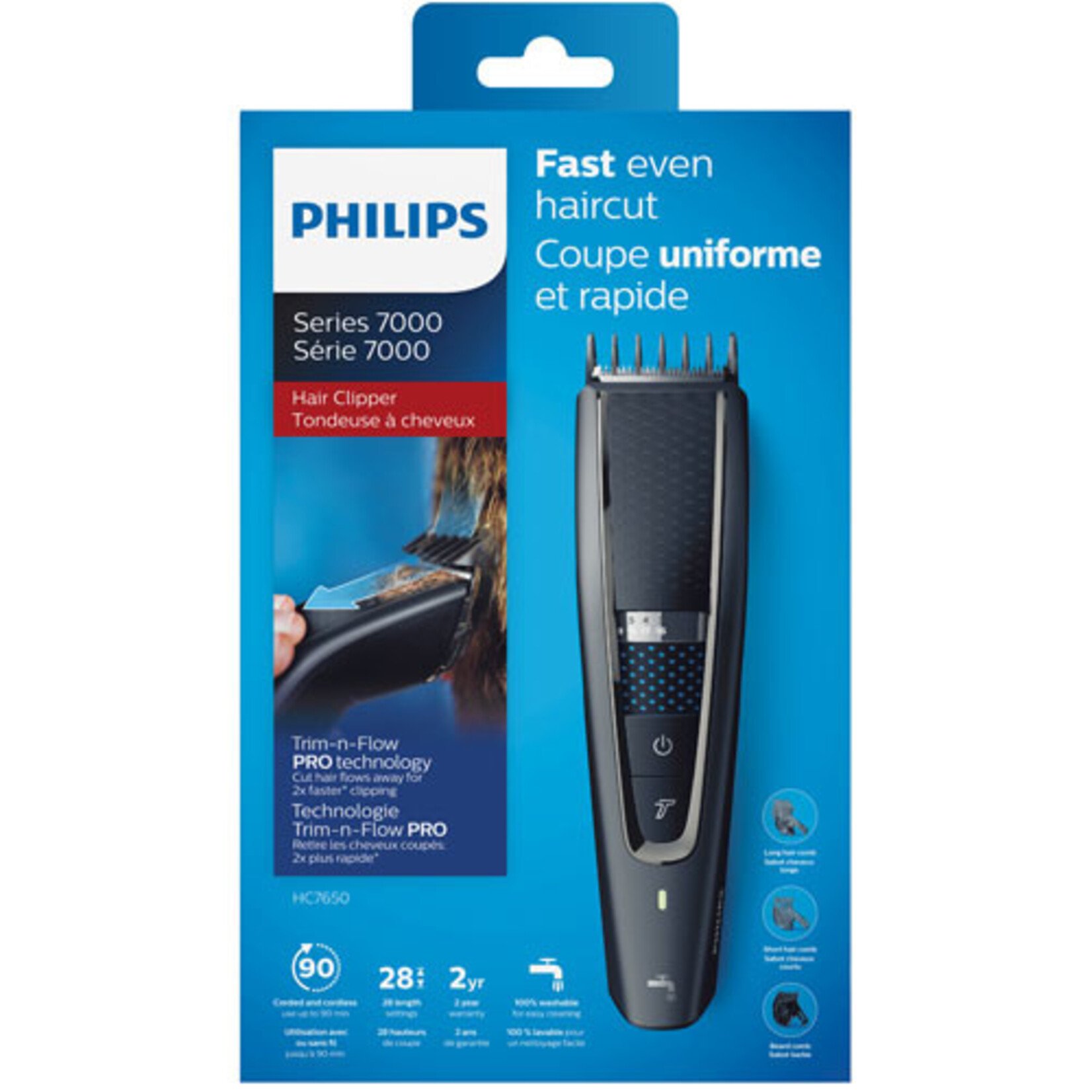 PHILIPS Tondeuse à cheveux Li-ion Turbo