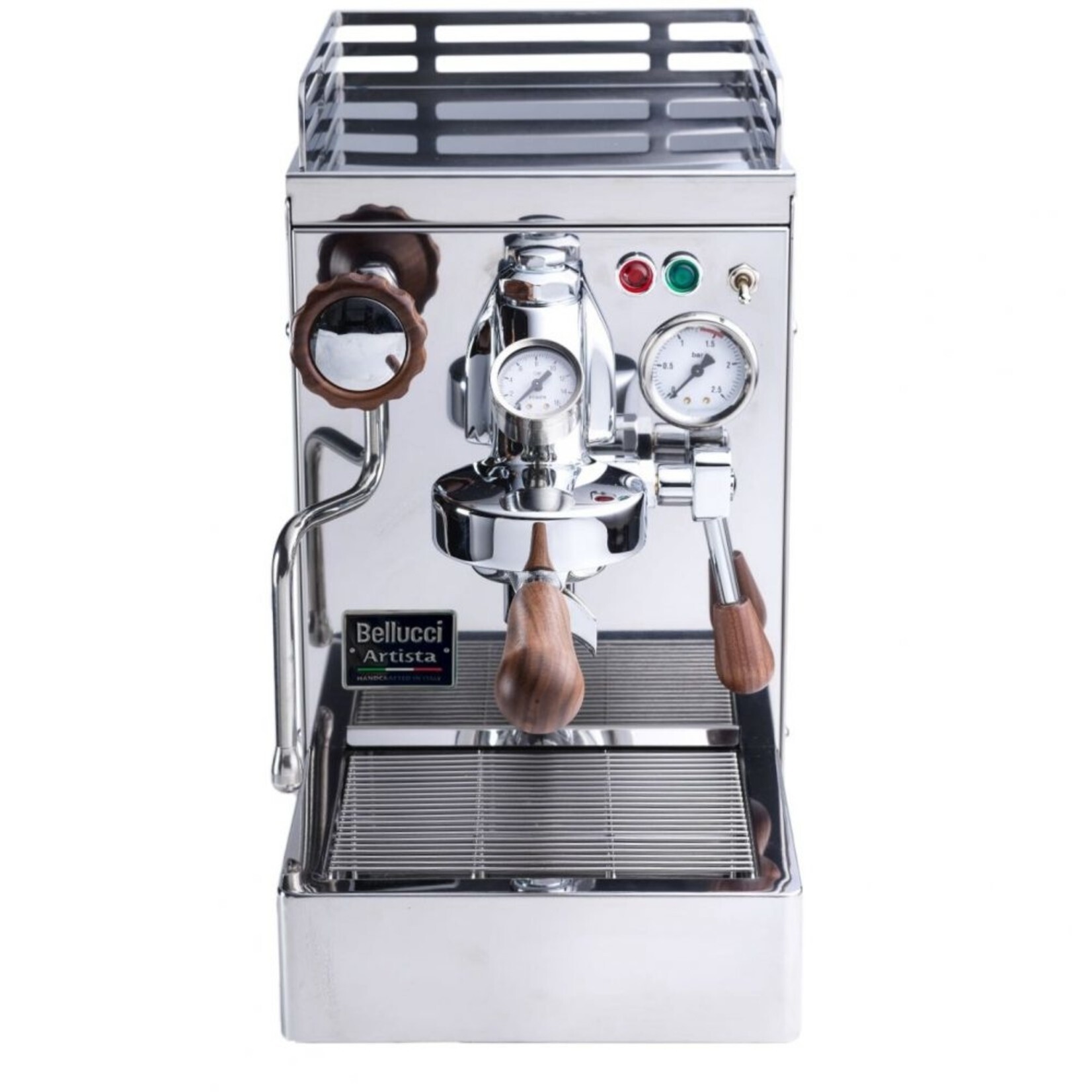 BELLUCCI Machine espresso Artista inoxydable et bois de noyer