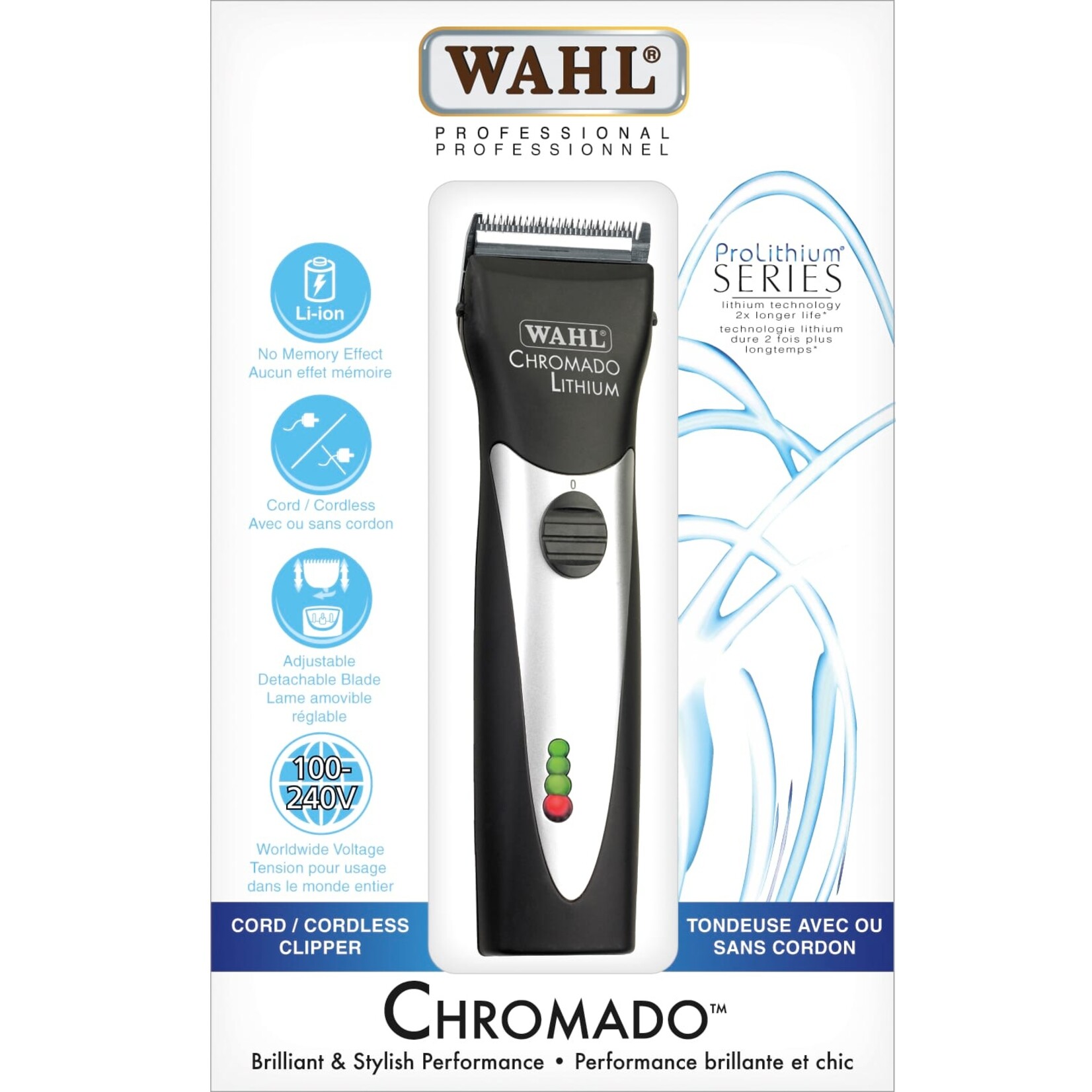 WAHL Tondeuse Chromado lithium noir