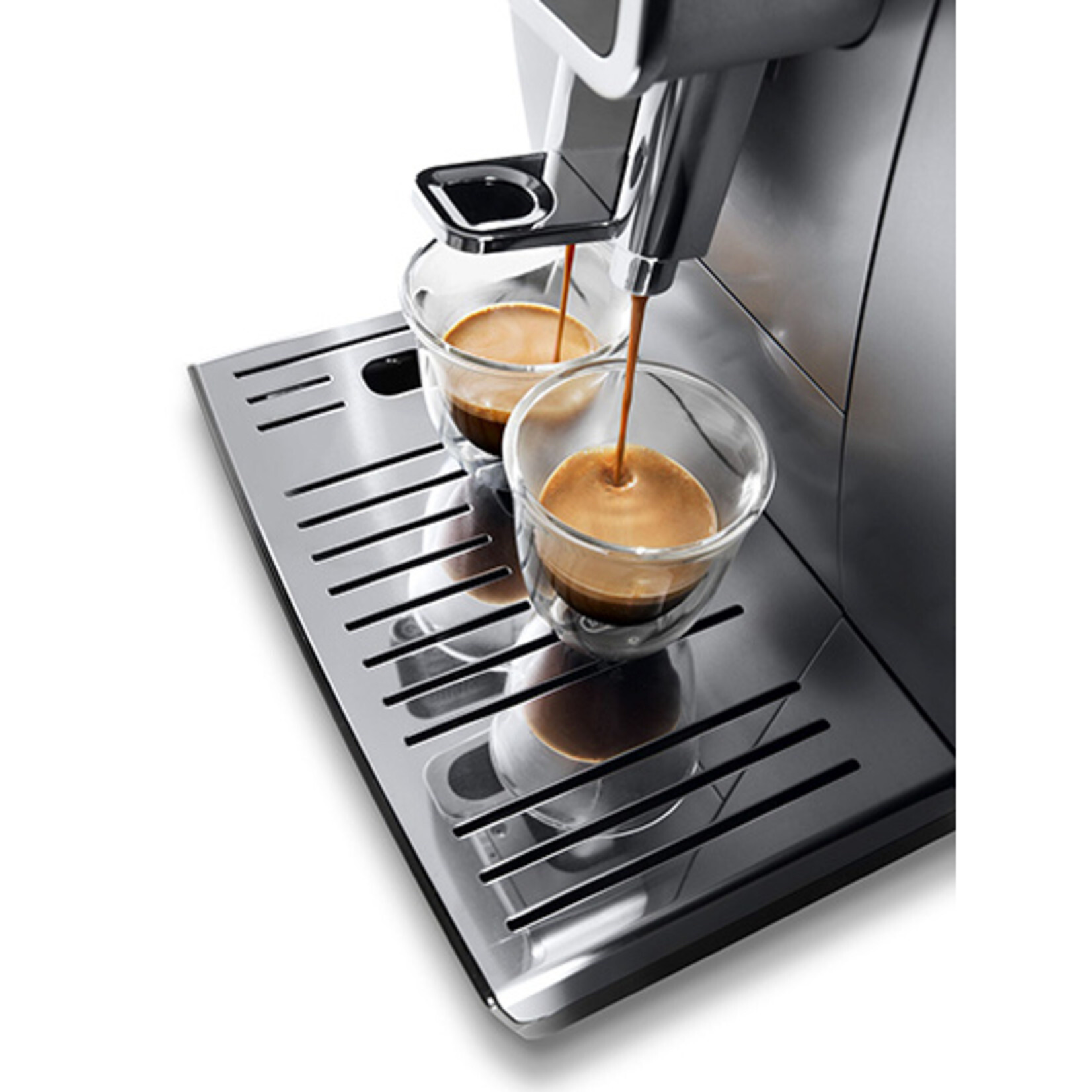 DELONGHI Machine espresso Dinamica True Brew on ice argent