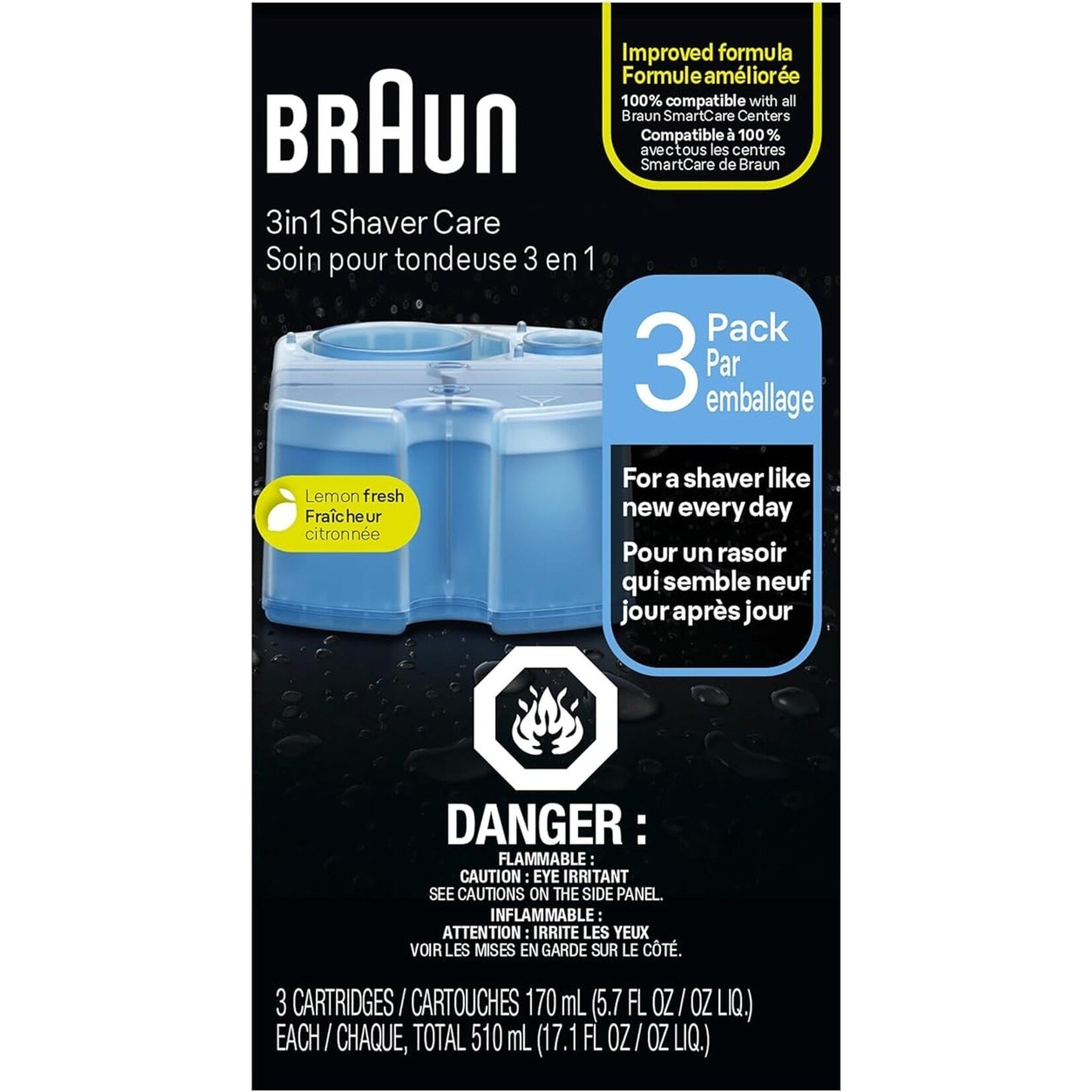 BRAUN CCR3  - CARTOUCHE CLEAN/CHARGE (3)