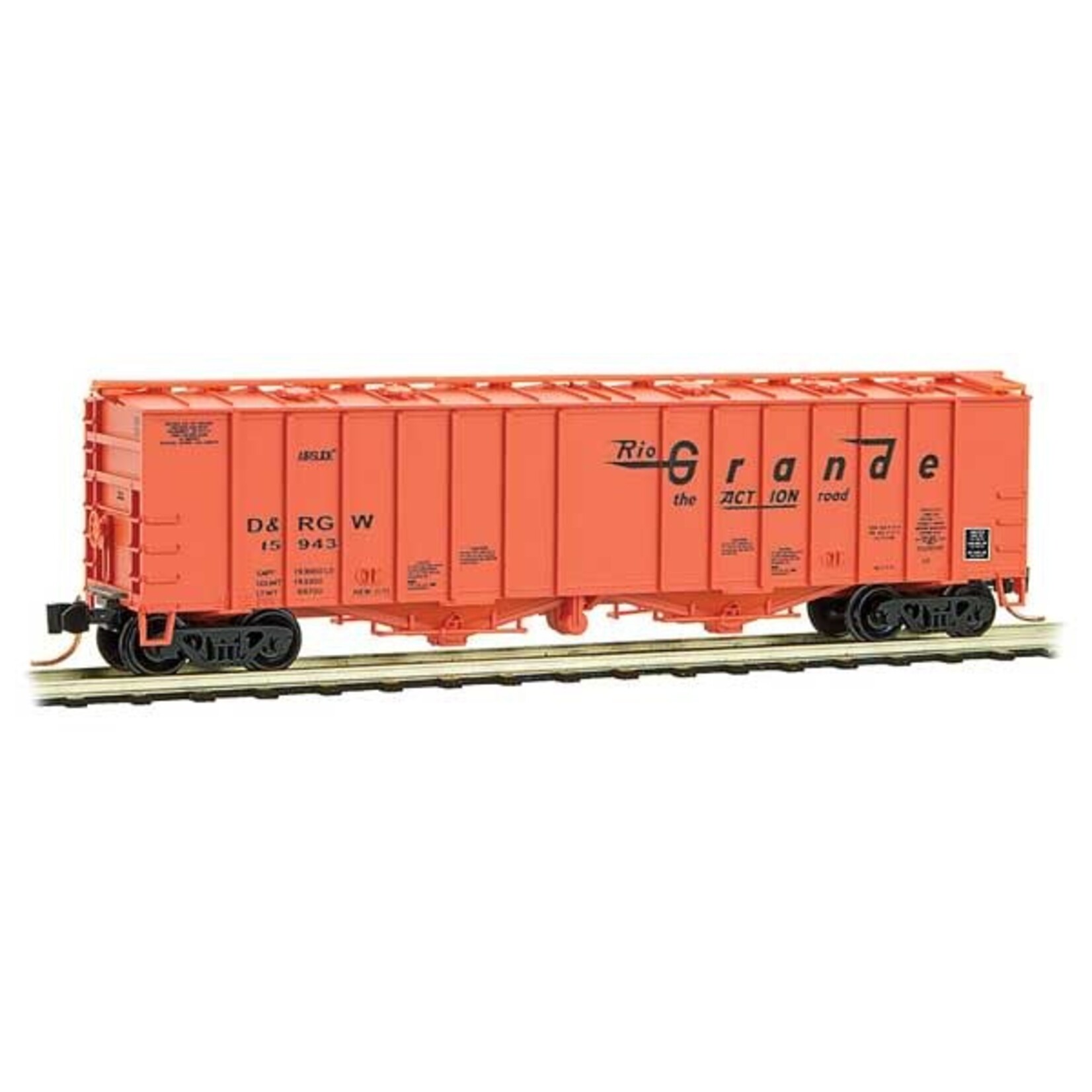 Micro Trains Line 9800070 N Denver & Rio Grande Western 15943 (orange, Large Flyin