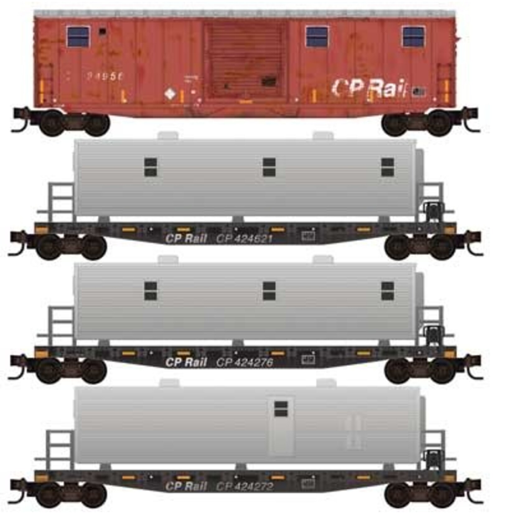 Micro Trains Line 99302212 Canadian Pacific Rail Camp 4pk with Foam