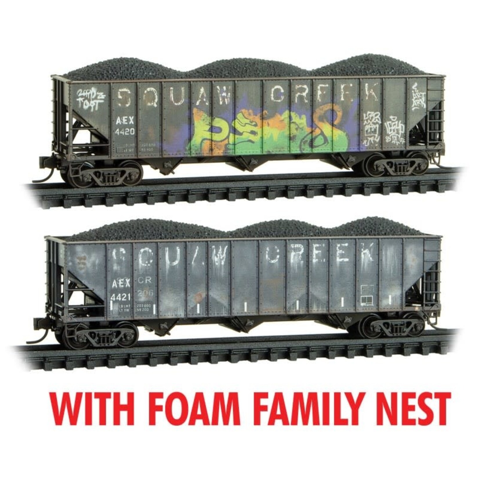 Micro Trains Line 99305034 N AEX Weathered 2 Pack