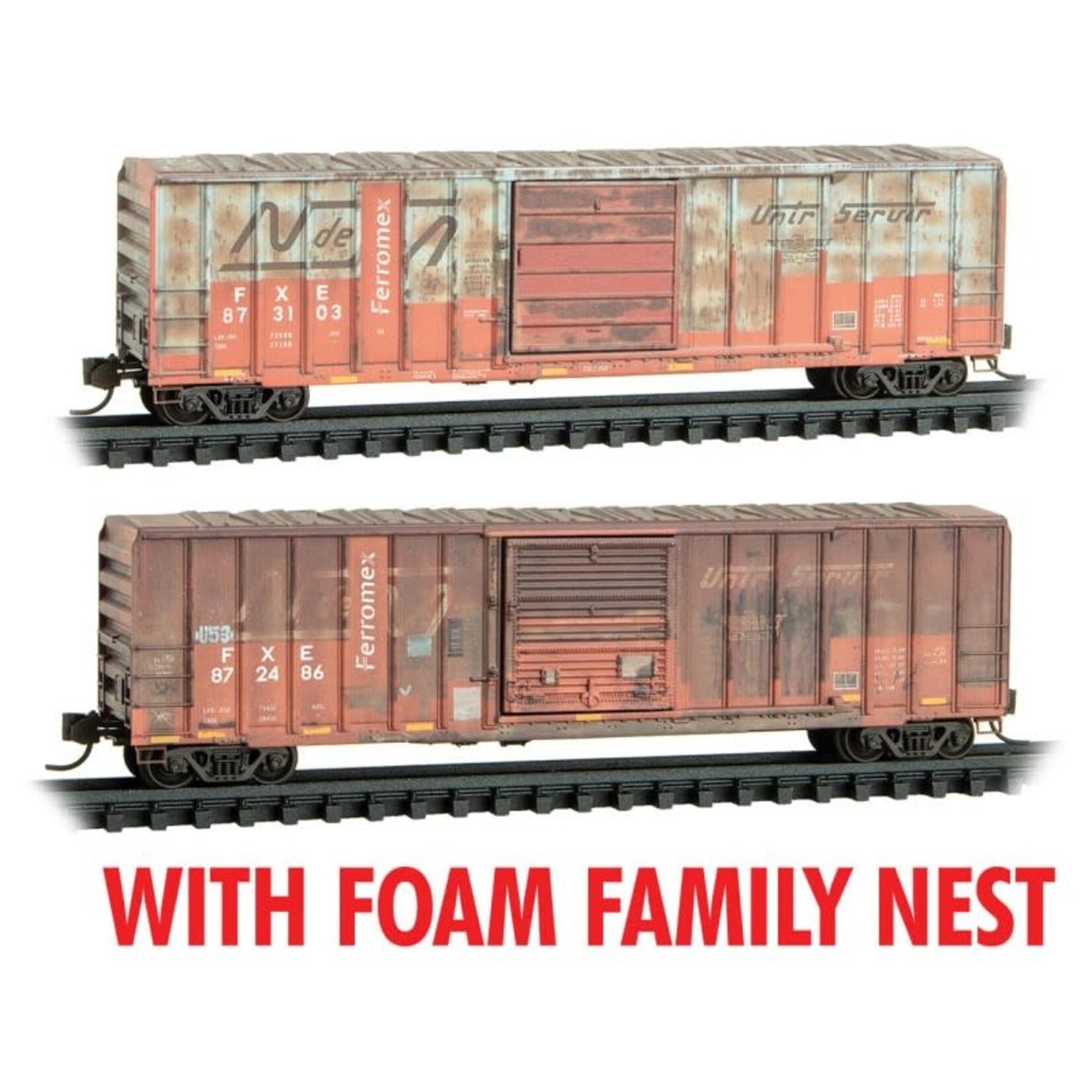 Micro Trains Line 99305038 N Ferromex Weathered 2 Pack