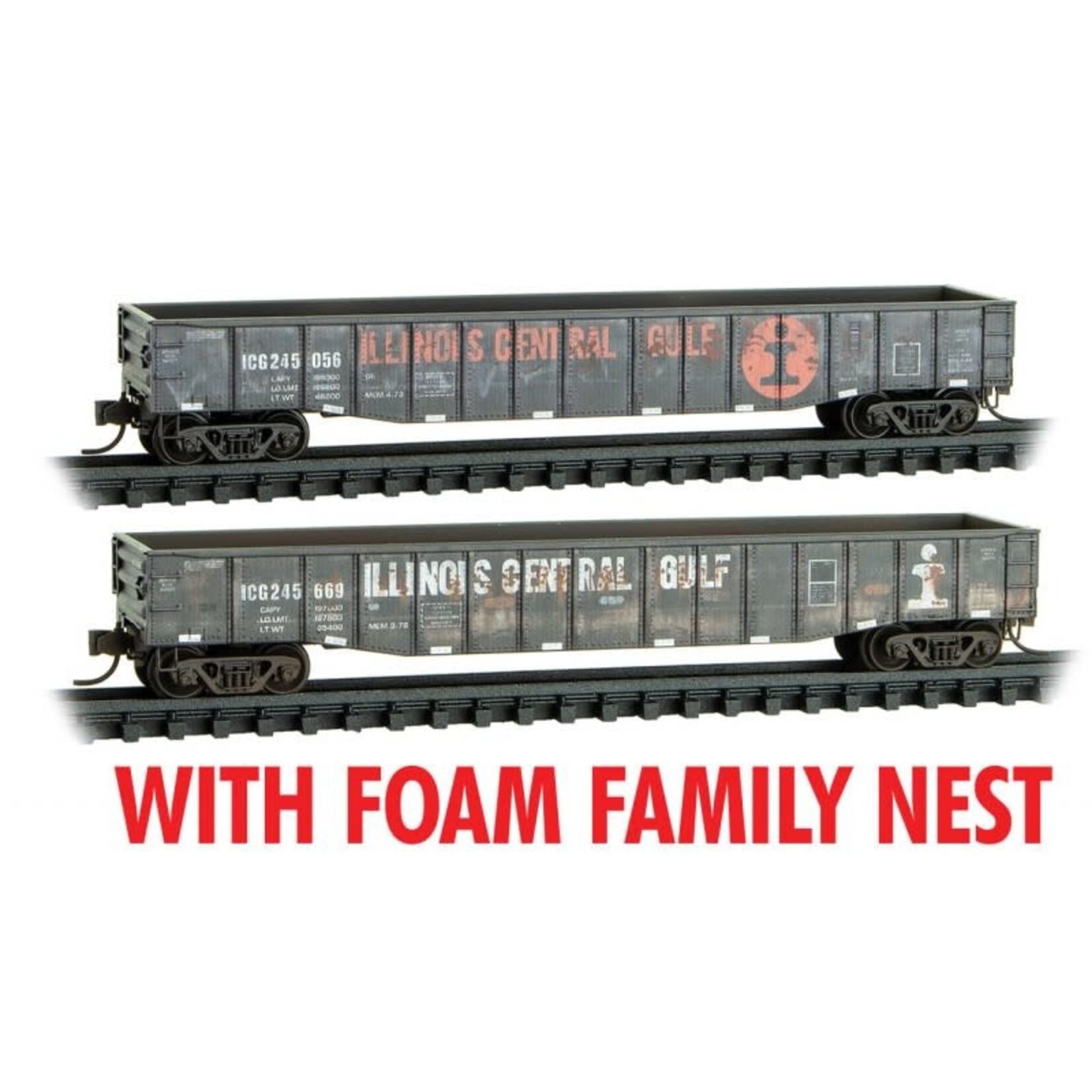 Micro Trains Line 99305044 N ICG Weathered 2 Pack