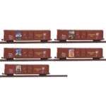 Micro Trains Line 99321210 Pennsylvania Railroad Vintage Poster 5-Boxcar Set