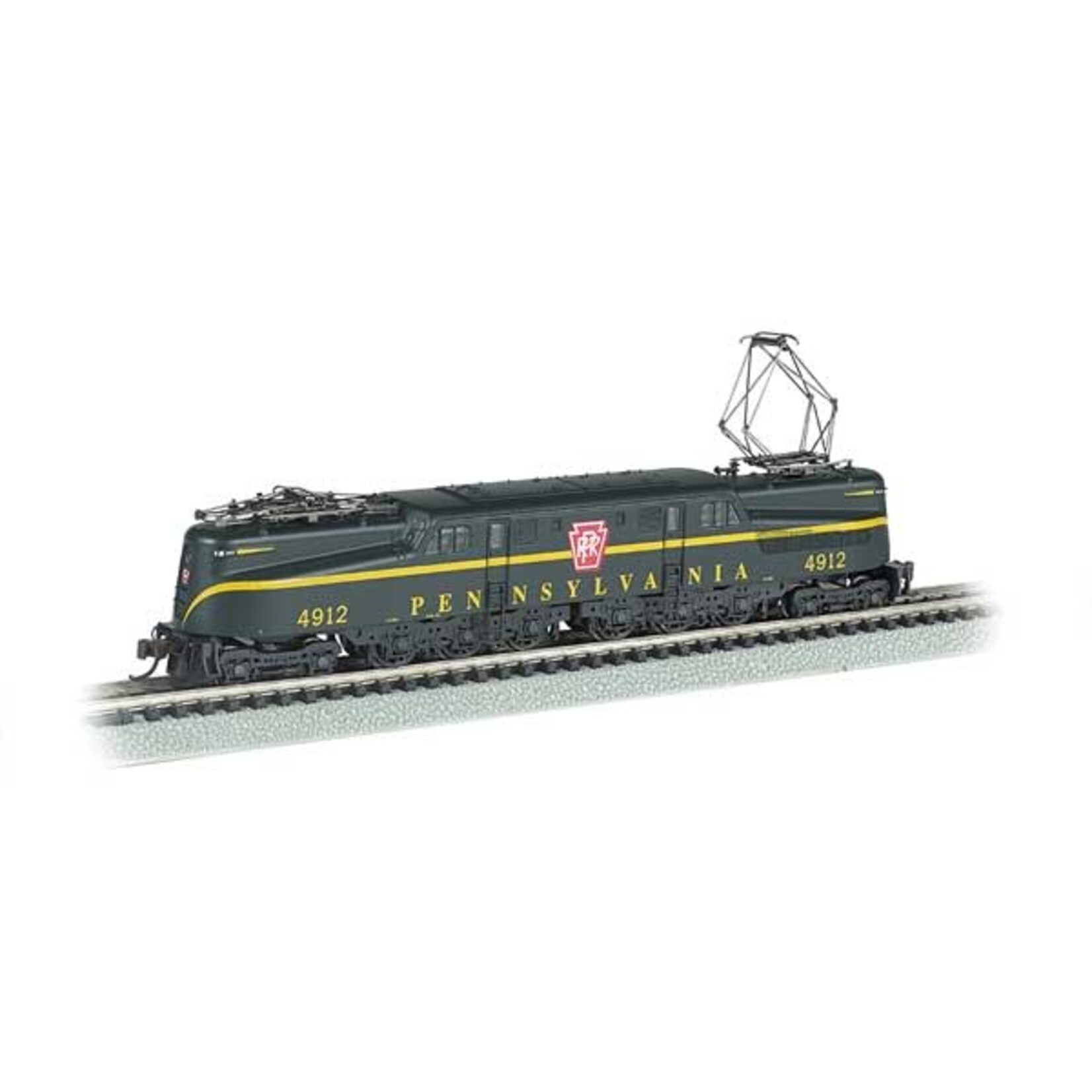 Bachmann 65251 N GG1 Electric Pennsylvania Railroad 4912 (Brunswick Green, yellow, Single Stripe) DCC Ready