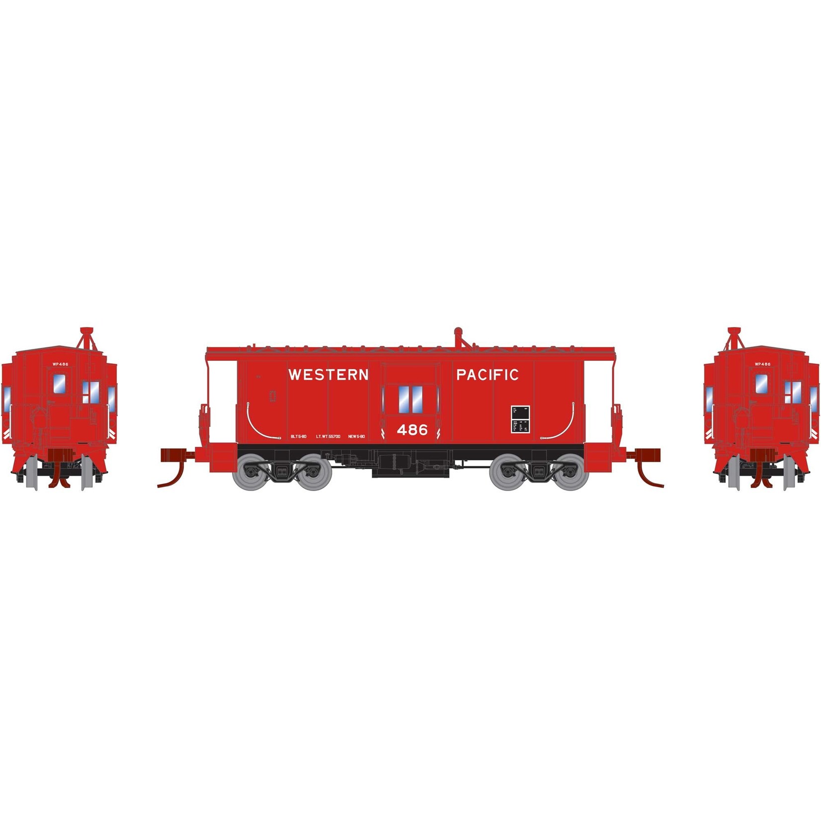 Athearn 26712 N Bay Window Caboose, WP 486